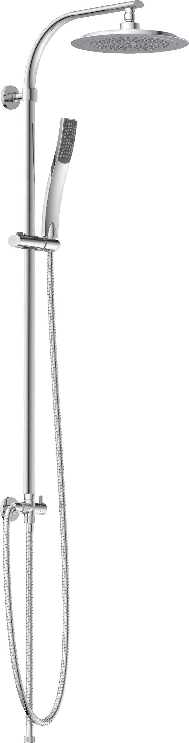 Eisl Duschsystem STILOVAL, Höhe 101 cm, Regendusche ohne Armatur, Duschsystem mit Kopfbrause und Handbrause