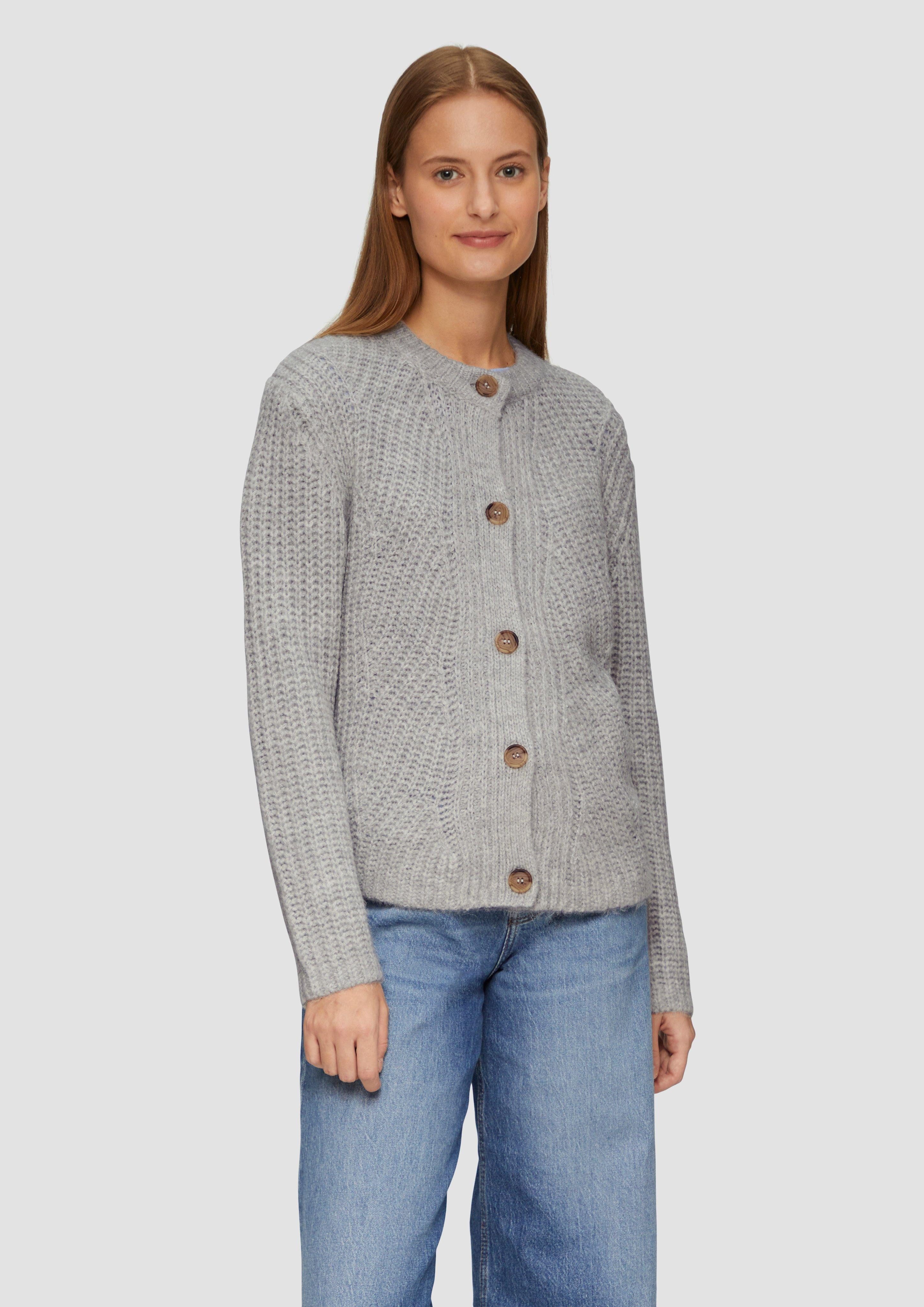 s.Oliver Strickjacke Weicher Strickcardigan aus Alpakamix günstig online kaufen