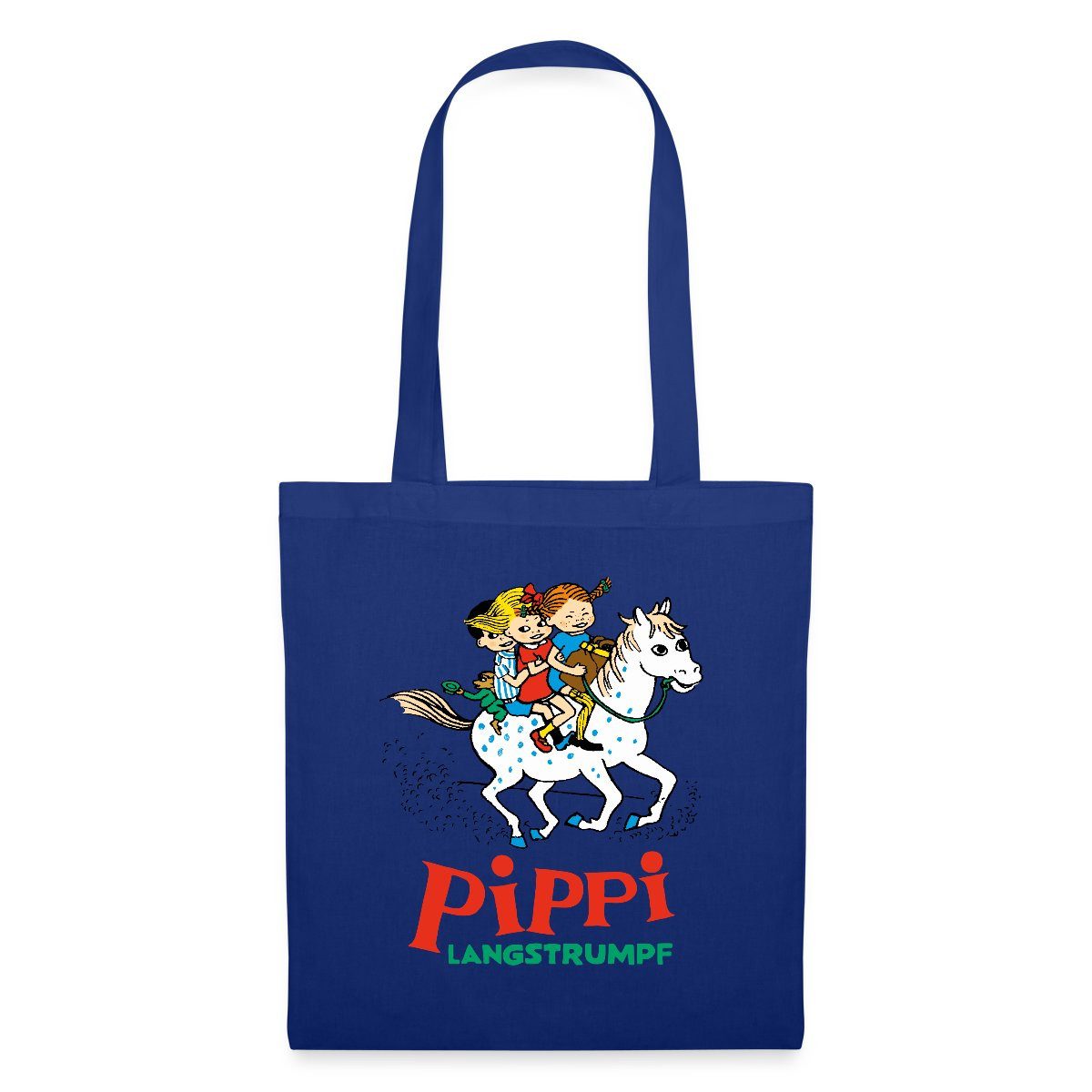 Henkeltasche Pippi Langstrumpf Ausritt Mit Annika Und Tommy Stoffbeutel