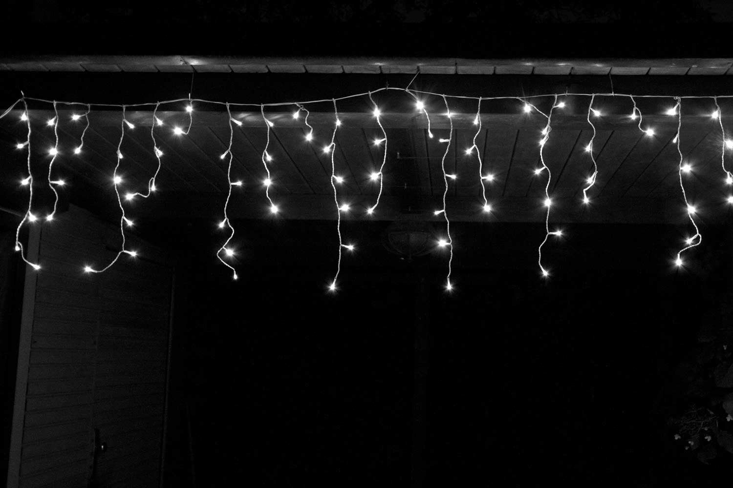 FHS LED-Lichterkette, Eisregen 4m 168 LED kaltweiß Außen Weihnachtsdekoration