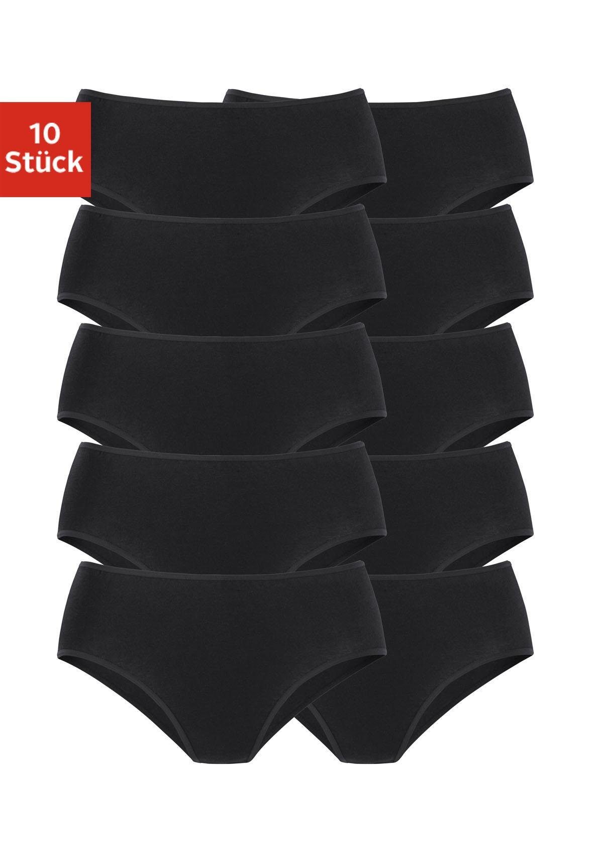 PETITE FLEUR Damen-Slips 6er-Pack – Gestreift, Aus Weicher Baumwolle – Mit Höherer Leibhöhe