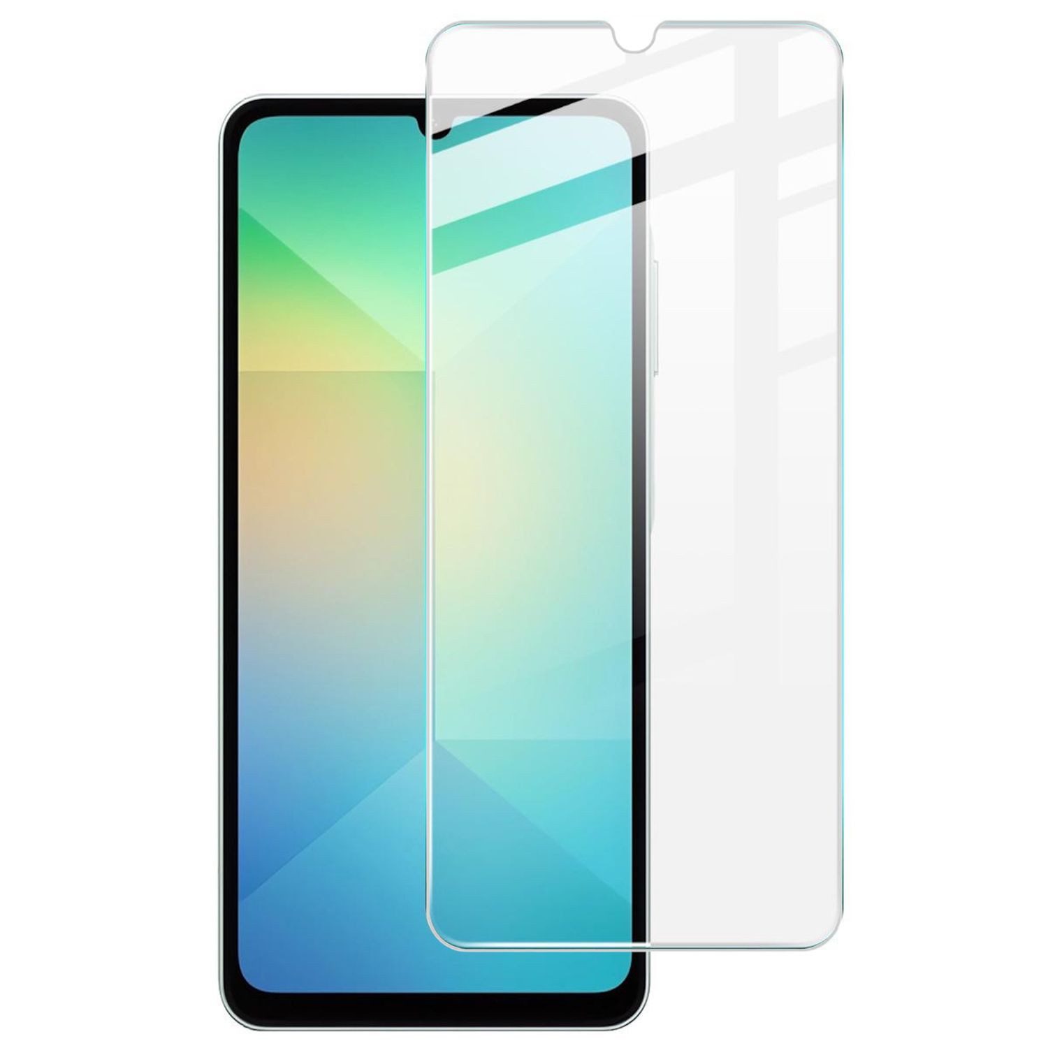 Wigento Handyhülle Für Samsung Galaxy A07 4G 1x 2.5D 0,26mm 9H Hart Glas Schutz Folie, 0,26mm 9H 2.5D Hart Glas Folie, hoher Schutz