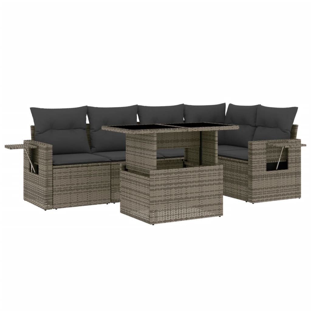 vidaXL Gartenlounge-Set 6-tlg. Garten-Sofagarnitur mit Kissen günstig online kaufen