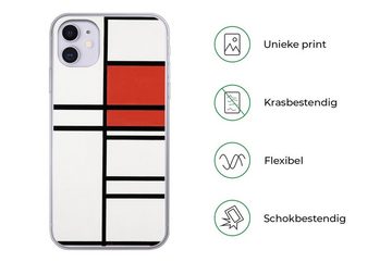 MuchoWow Handyhülle Komposition mit Rot und Weiß - Piet Mondrian, Handyhülle Apple iPhone 11, Smartphone-Bumper, Print, Handy