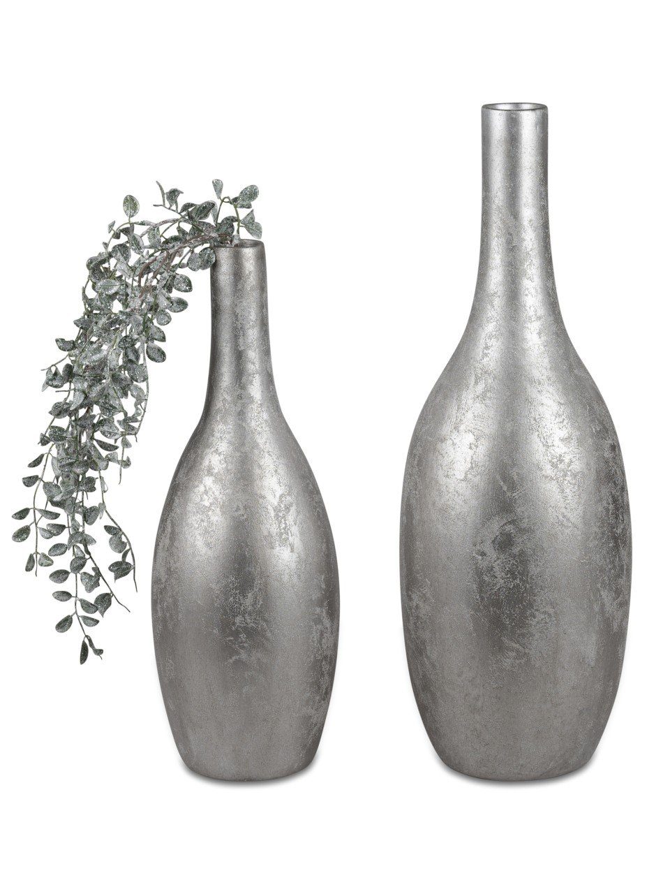 formano Dekovase Vintage, Silber H:52cm D:18cm Keramik