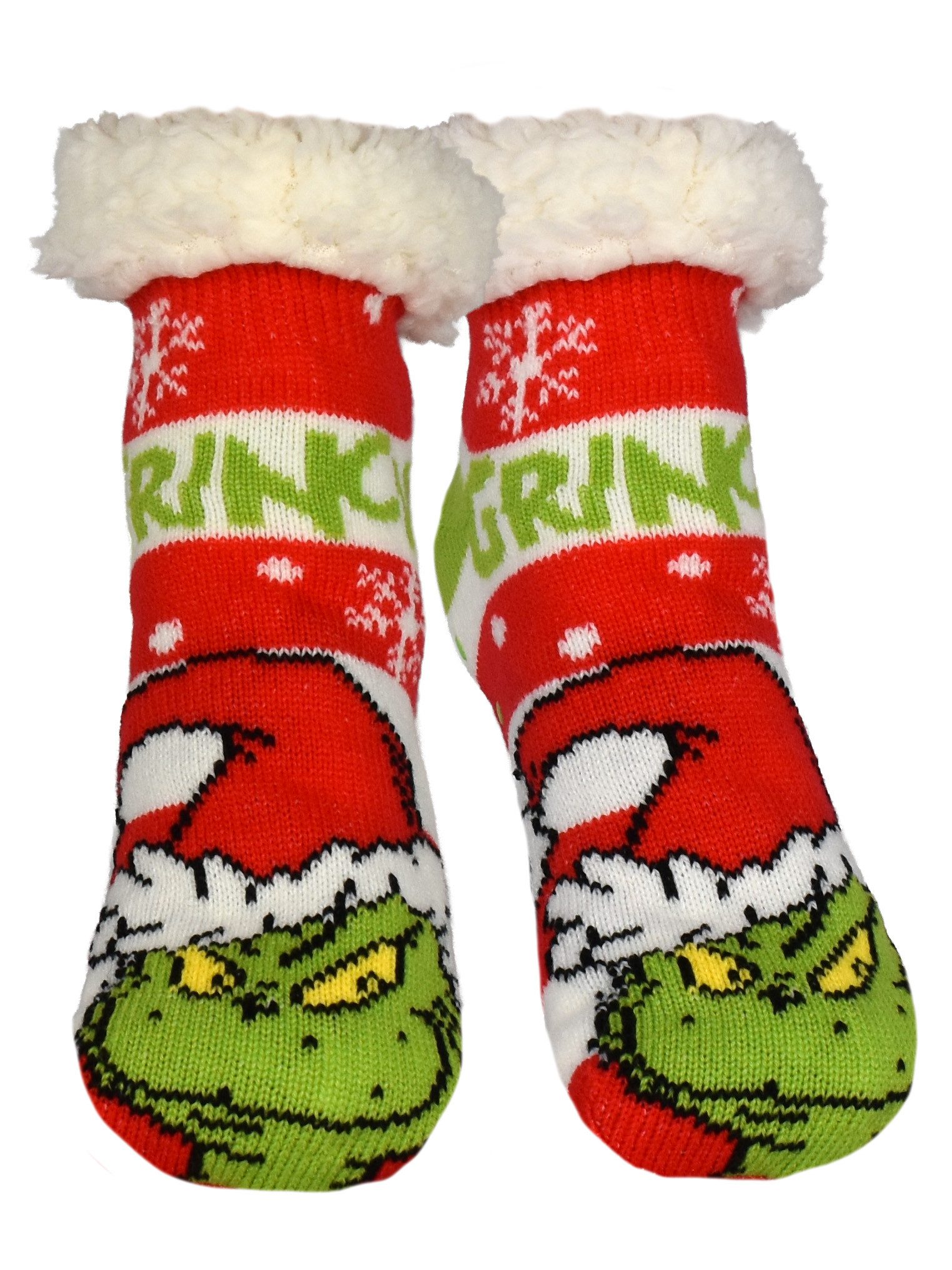 United Labels® Socken The Grinch Hüttensocken Haussocken Kuschelsocken Wintersocken Socken Kuschelsocken