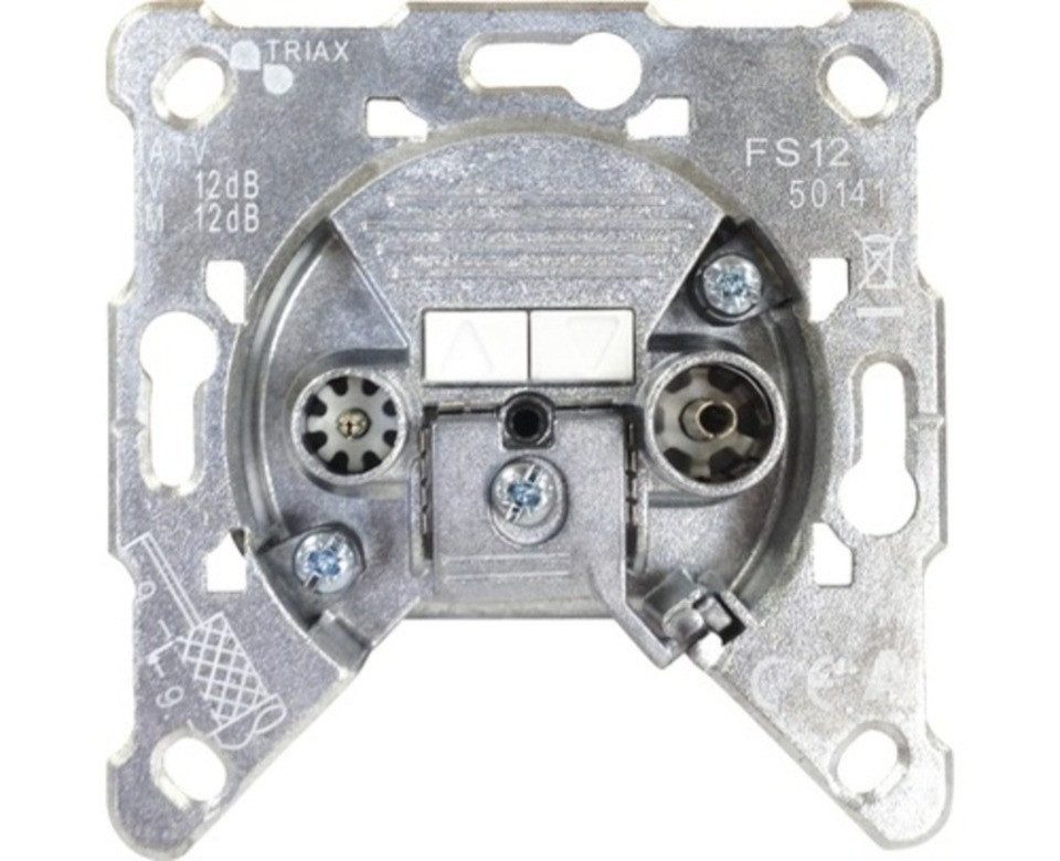 Triax Antennensteckdose FS 12 BK-Durchgangsdose, 2fach
