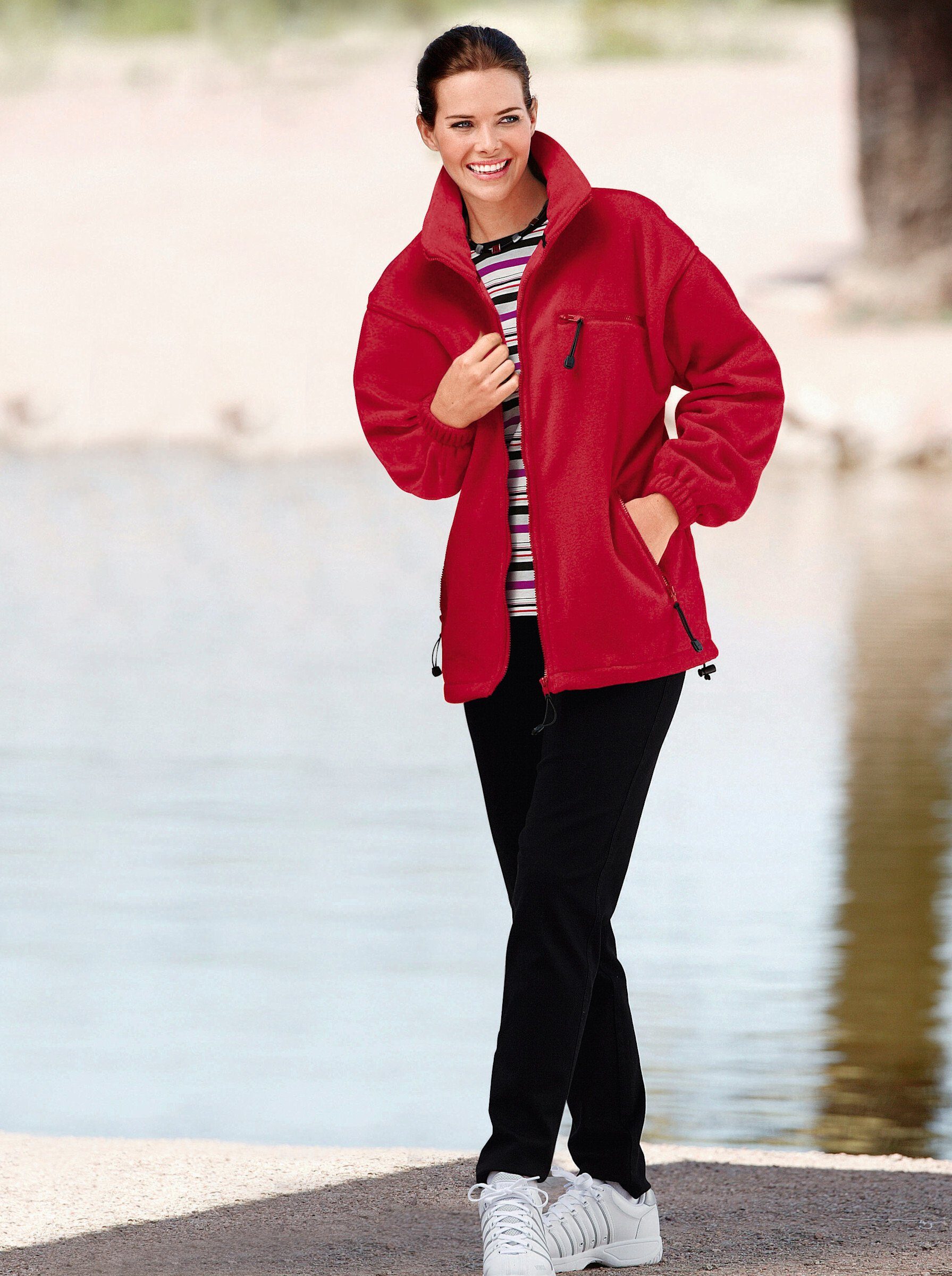 WEIDEN rot WITT Fleecejacke