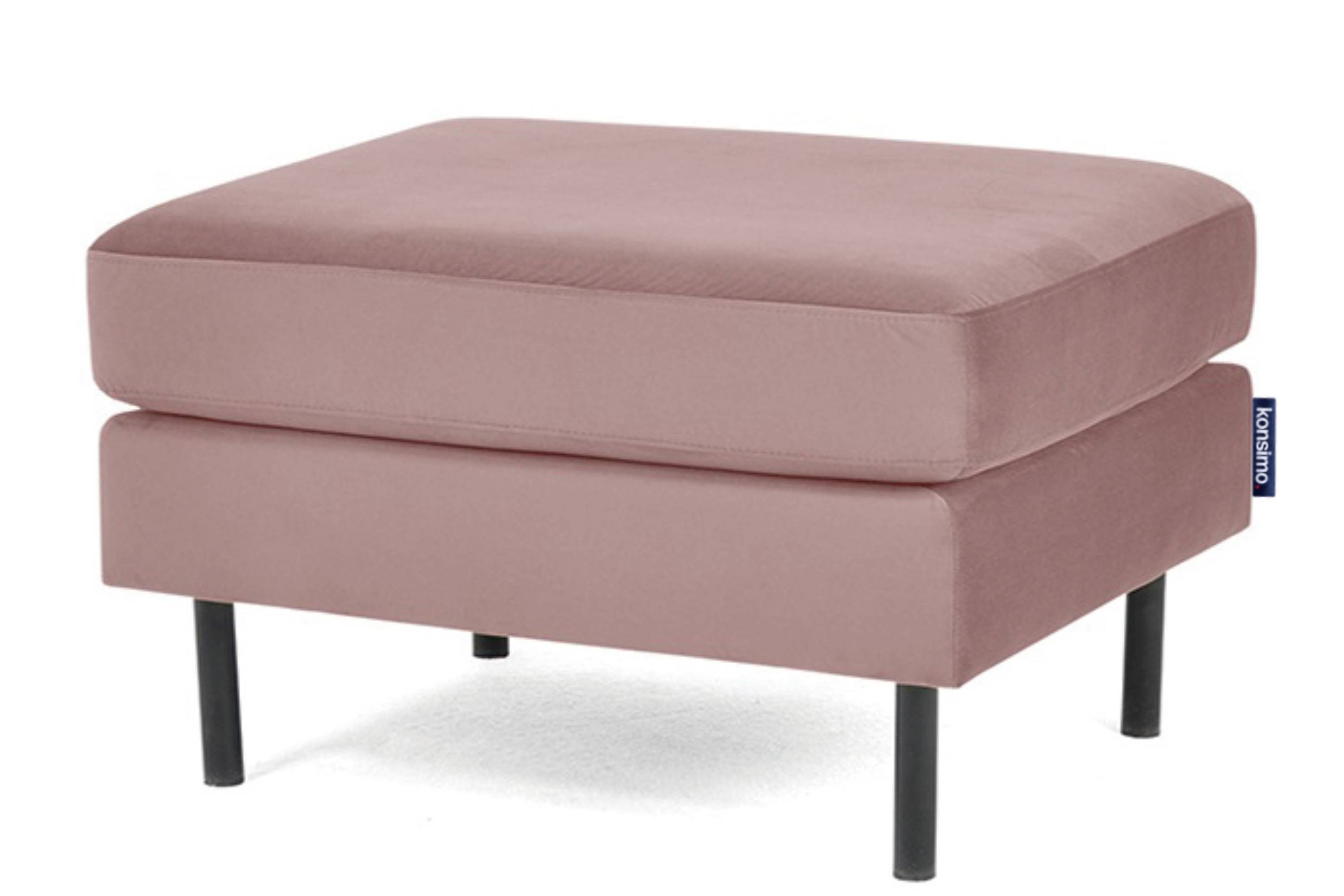 Pouffe, universelles | TOZZI hohe Sitzhocker rosa rosa Design Polsterhocker Beine, | Konsimo rosa