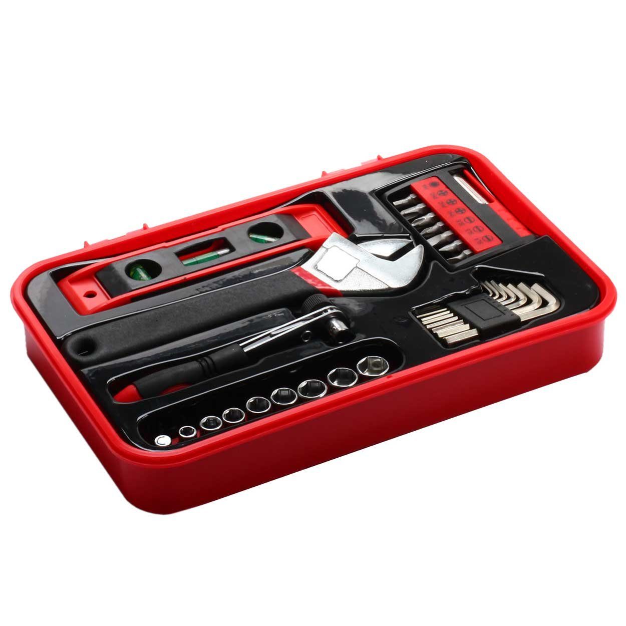 Werkzeugset Set TS-27 Handwerkzeug Box 27-teilig Werkzeugkoffer Werkzeugsatz