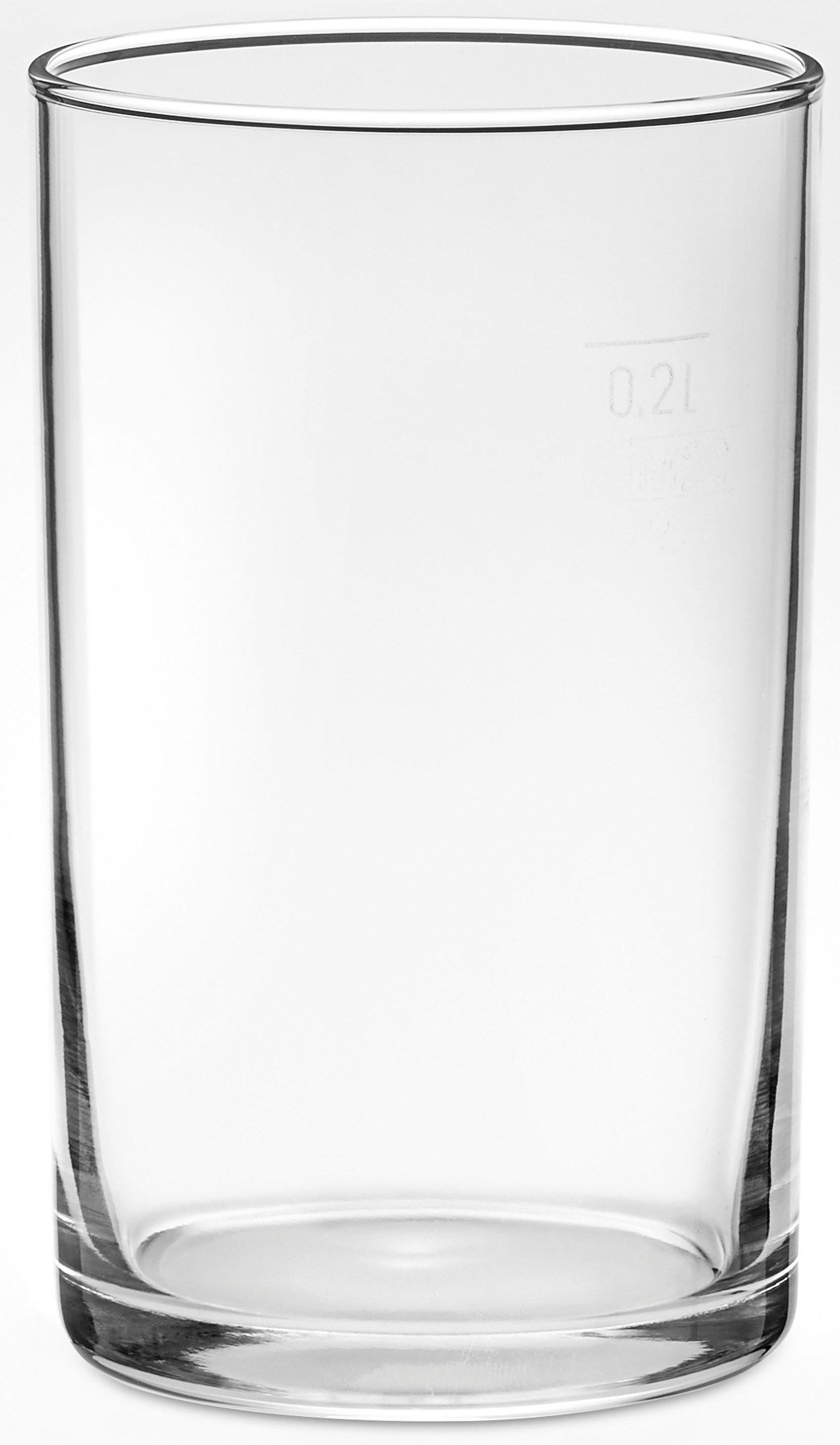 van Well Bierglas Altbierbecher, Glas, 0,2 L, geeicht, spülmaschinenfest, Gastronomiequalität, 12-tlg.