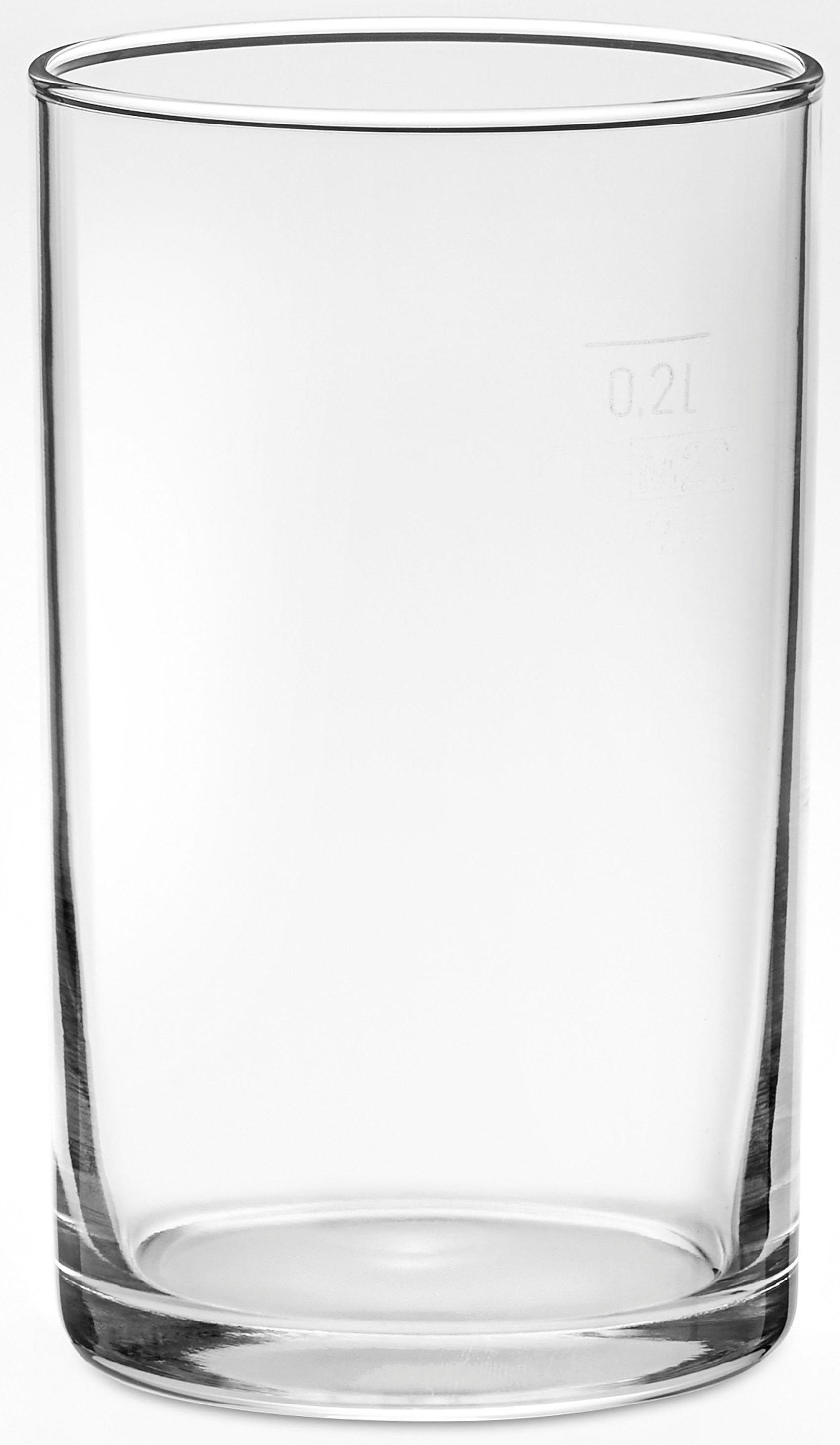van Well Bierglas Altbierbecher, 12-tlg., Glas, 0,2 L, geeicht, spülmaschinenfest, Gastronomiequalität, 12-tlg.