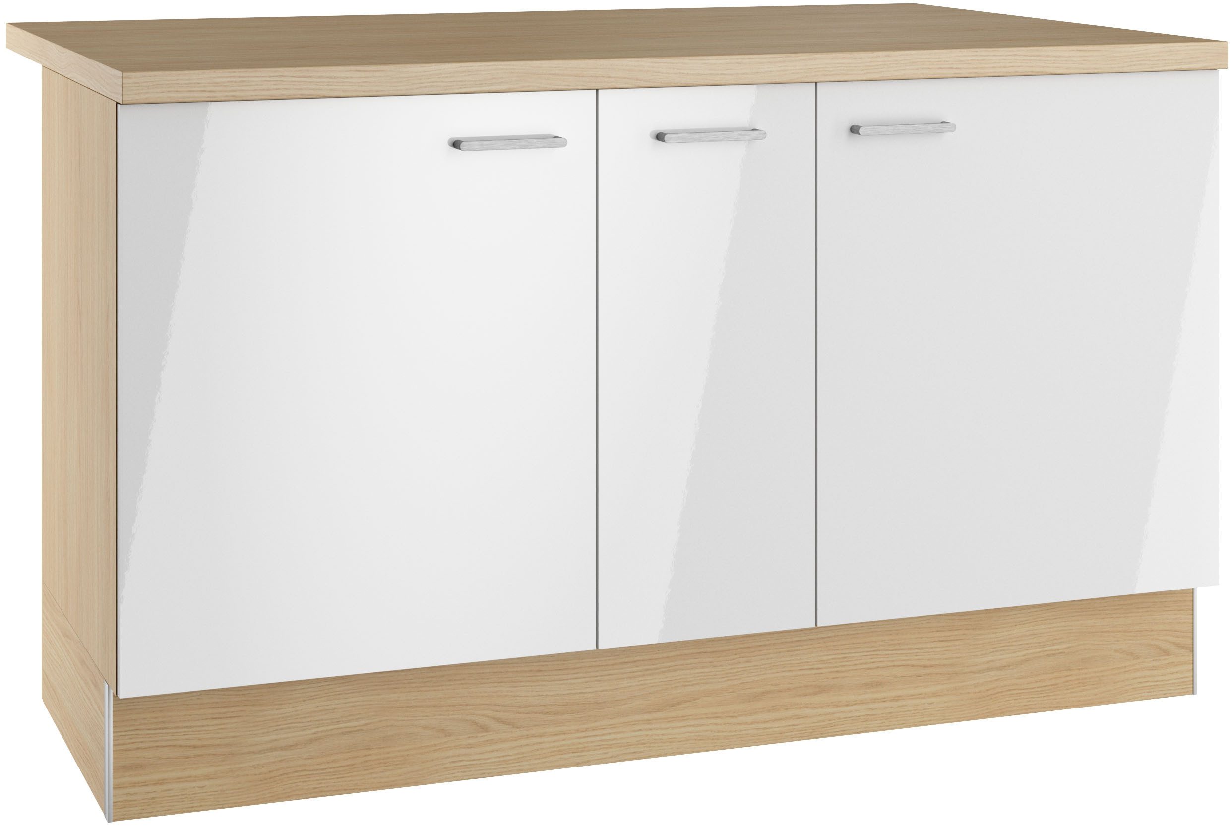 KOCHSTATION Kücheninsel KS-Lucy, Breite 151 cm, Soft-Close, höhenverstellbare Füße, Metallgriffe