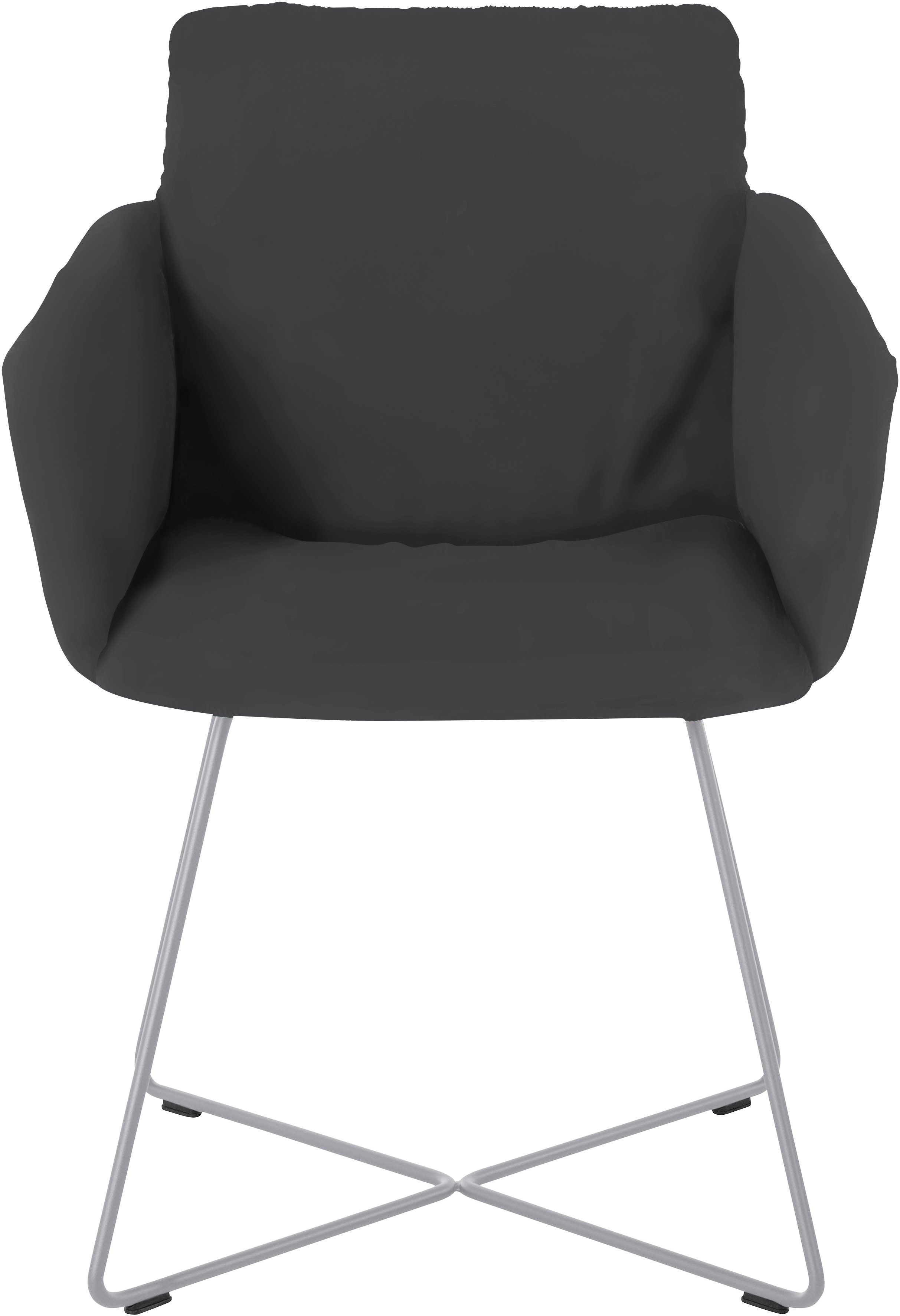 W.SCHILLIG Armlehnstuhl jakob, mit Drahtrohrgestell in Silber matt