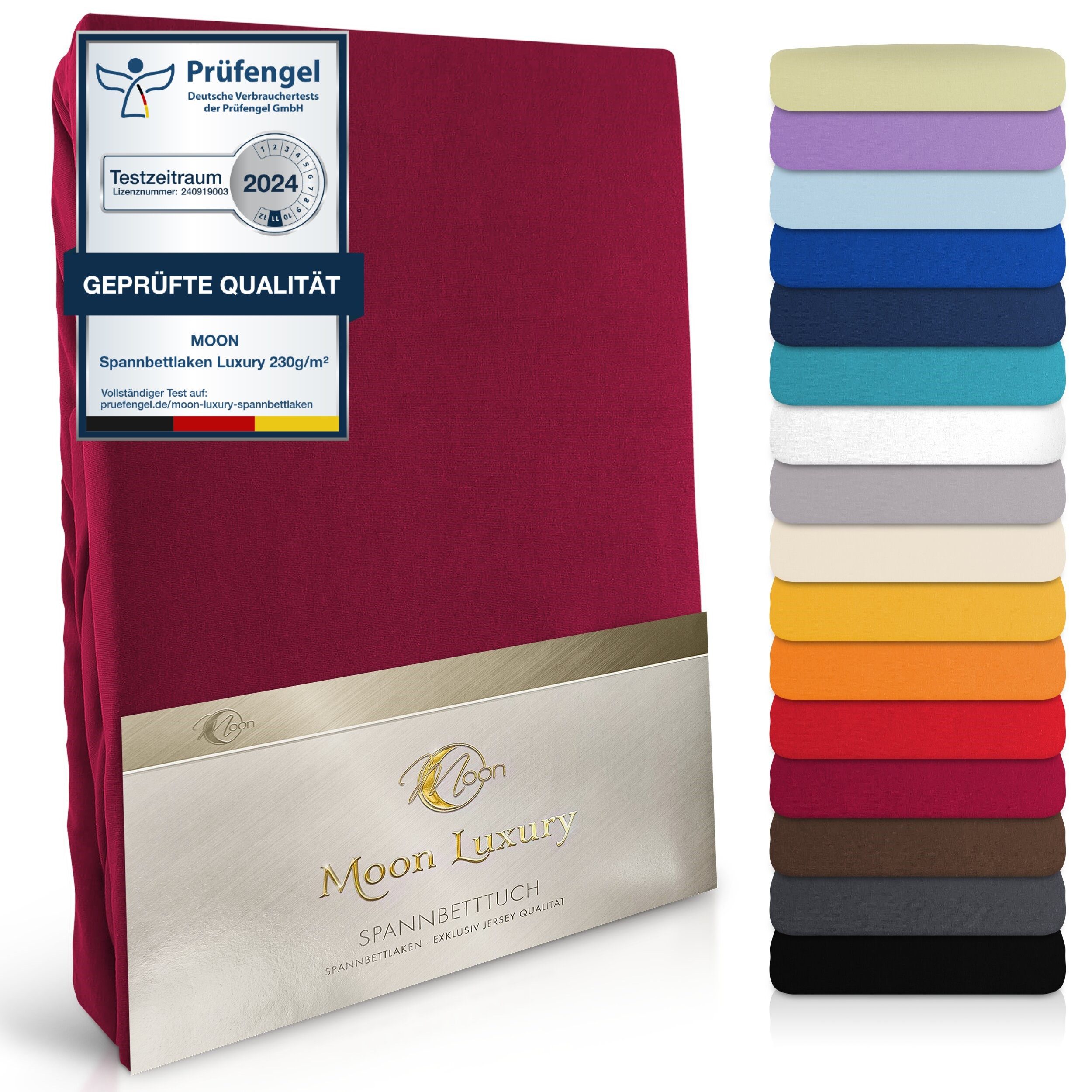 MOON Heimtextilien Spannbettlaken MOON-Luxury Spannbettlaken Jersey günstig online kaufen