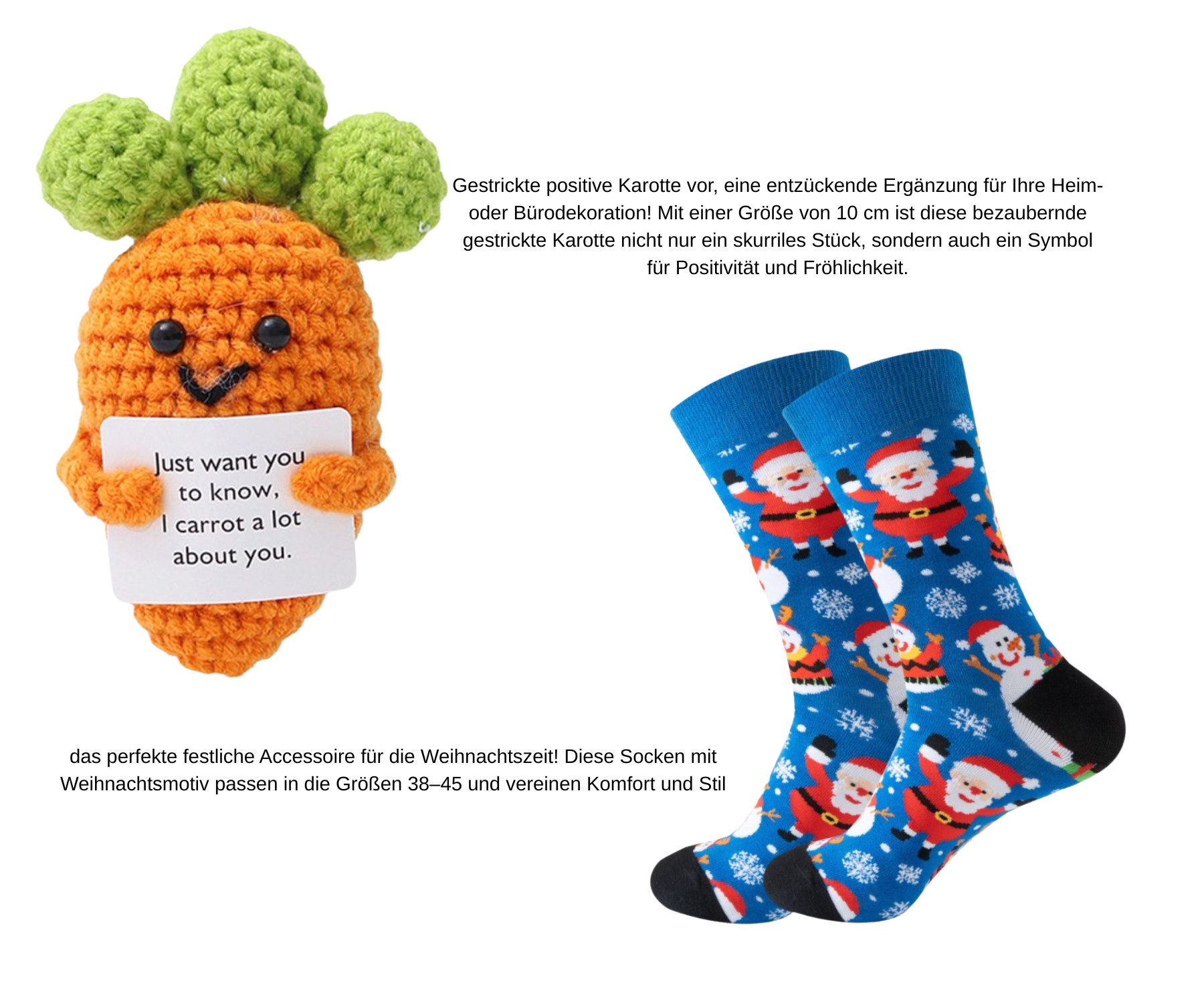 Quality Elegance Schal Weihnachts Geschenkset Schal, Wintertasse, Socken & Häkelkarotte, (4-St)