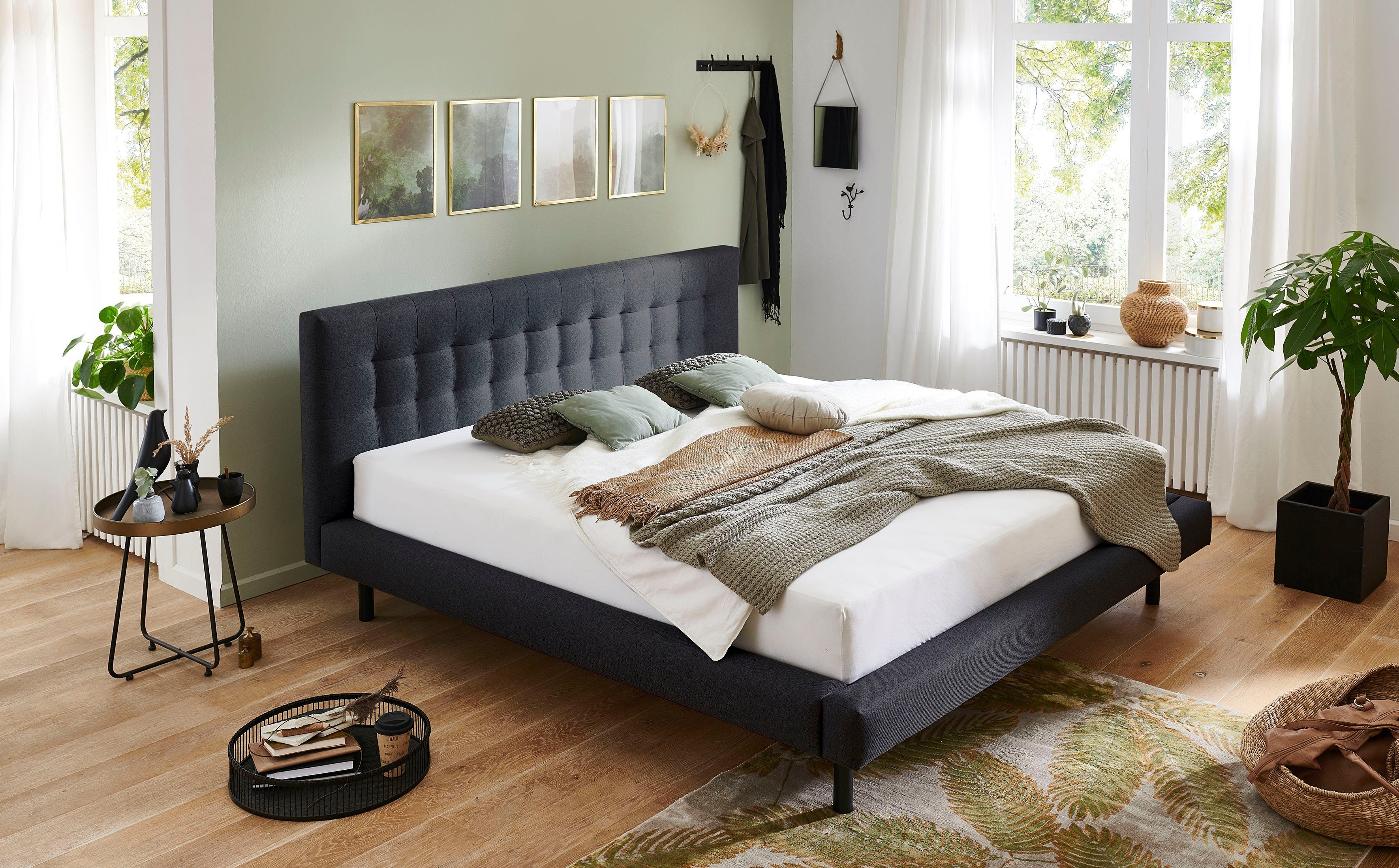 Home affaire Polsterbett Tobjörn, Mit breitem Futon-Rahmen