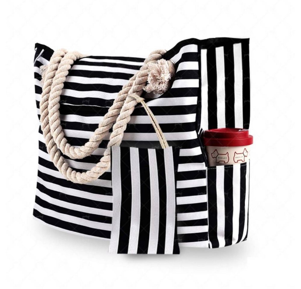 Blusmart Strandtasche Große Strandtasche für Damen mit kleiner Geldbörse (Segeltuch Umhängetasche, Beach Bag, Einkaufstasche Wasserdicht), Für Reisen, Strand, Schwimmbad