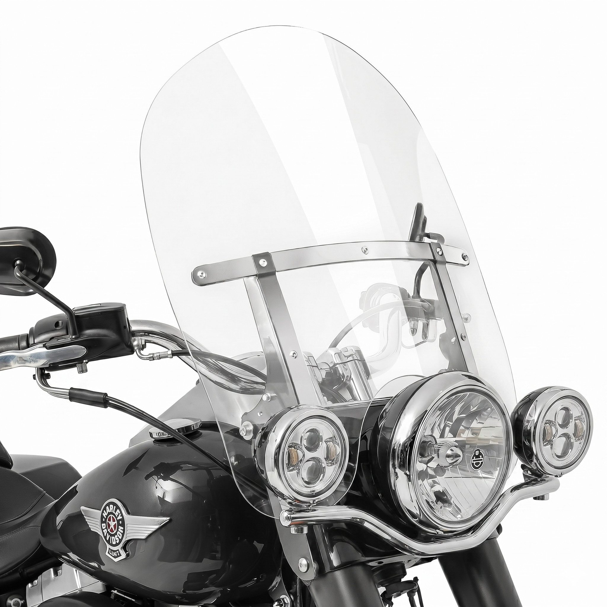Craftride Motorradhelm-Visier Windschild Abnehmbar für Harley Davidson Heritage Softail Classic 00-1
