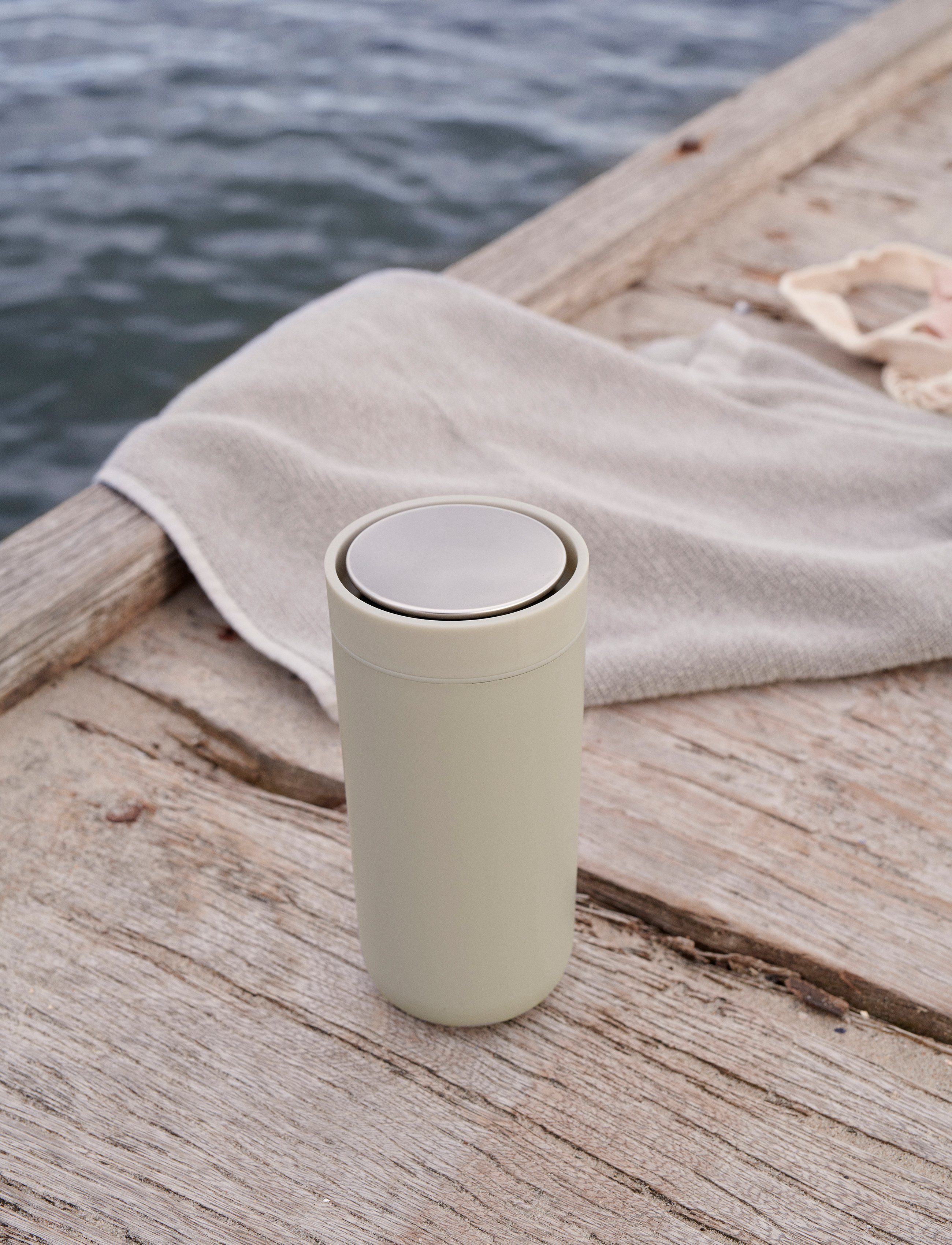 Stelton Thermobecher Stelton To Go Click Soft Edelstahl Sand Thermobecher