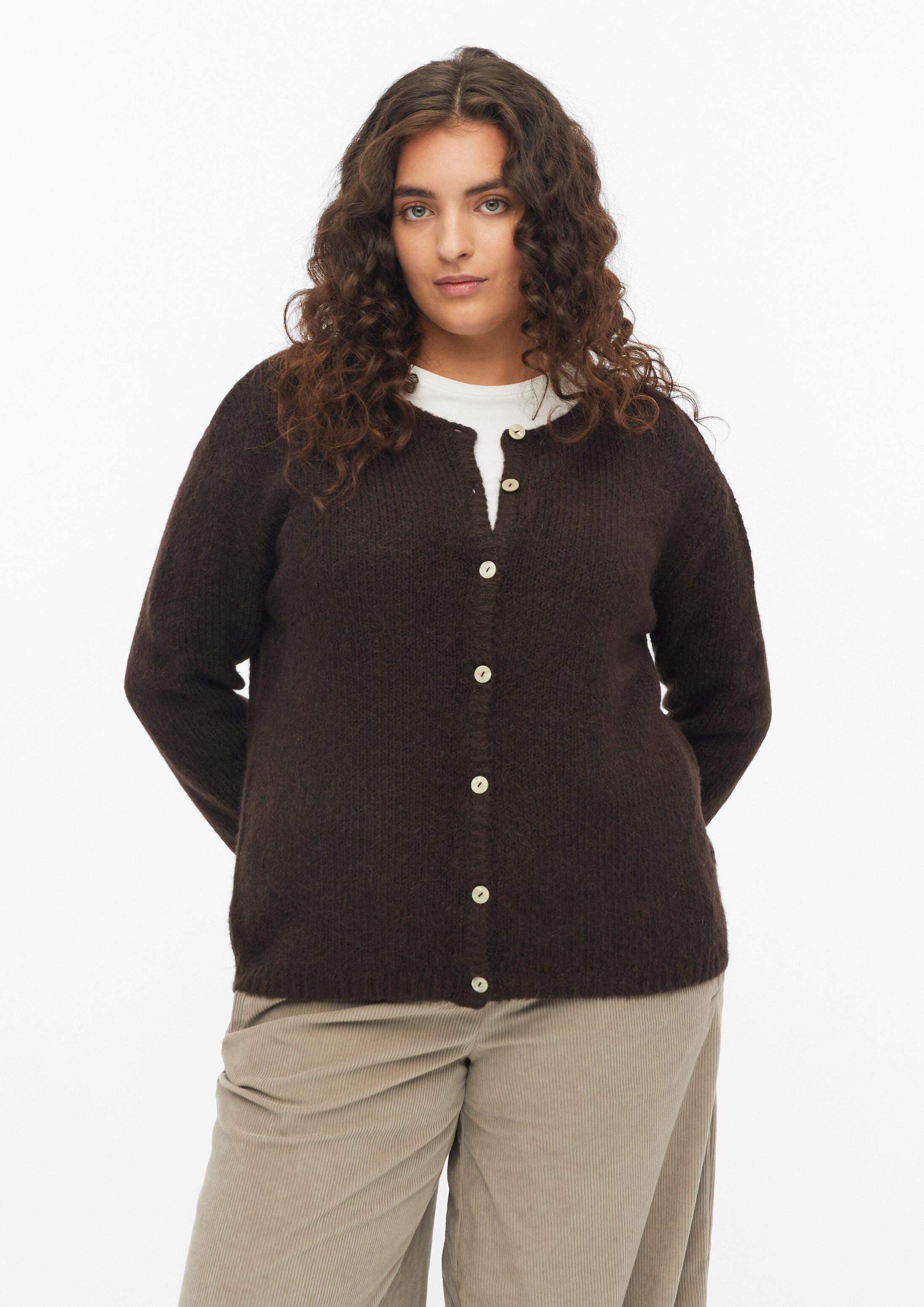 s.Oliver Cardigan Strickjacke Weiche Strickjacke aus Alpakamix