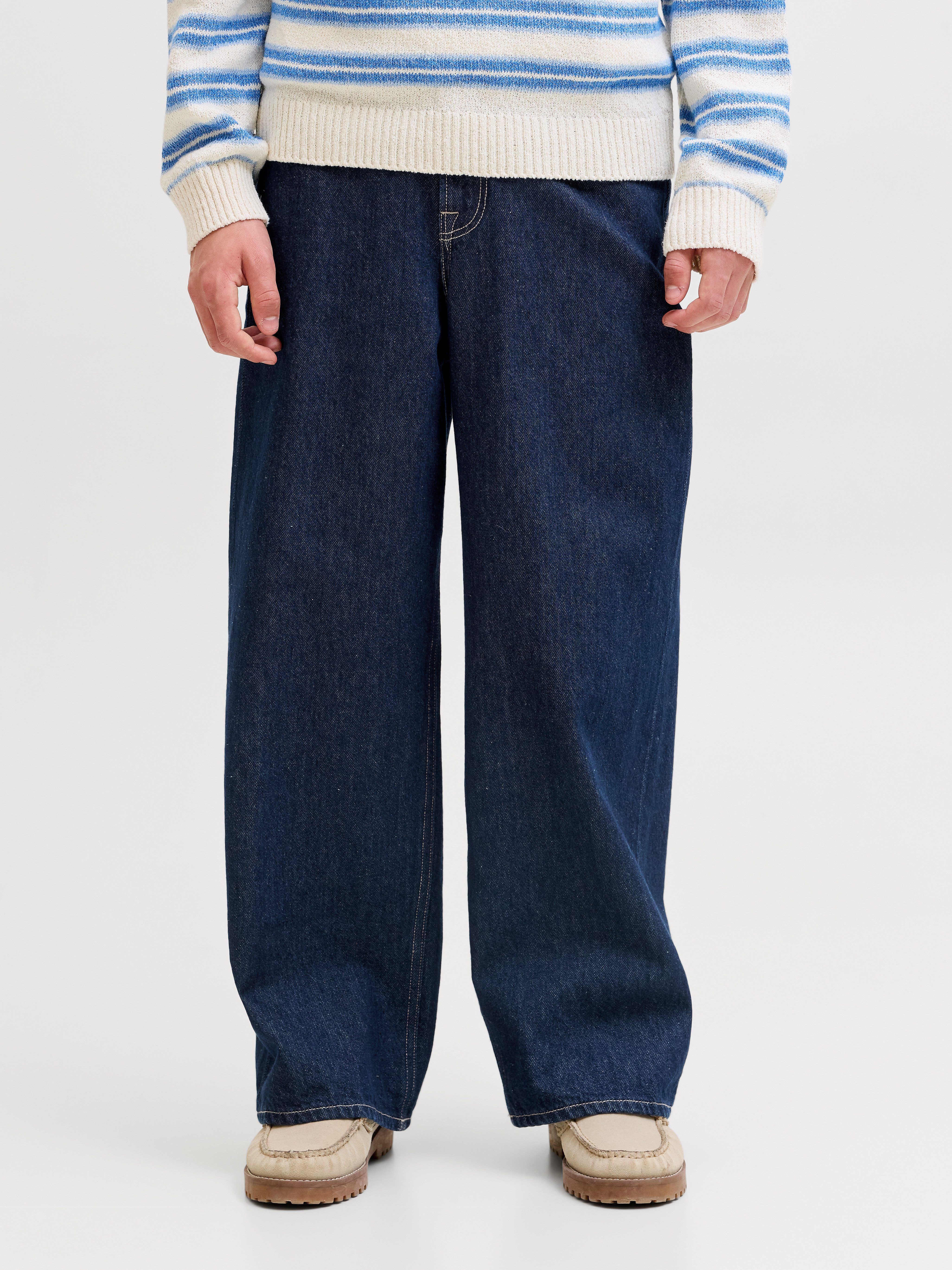Jack & Jones Junior Weite Jeans JJIDAVE JJORIGINAL NS 201 SN JNR Baumwolle, weit geschnitten