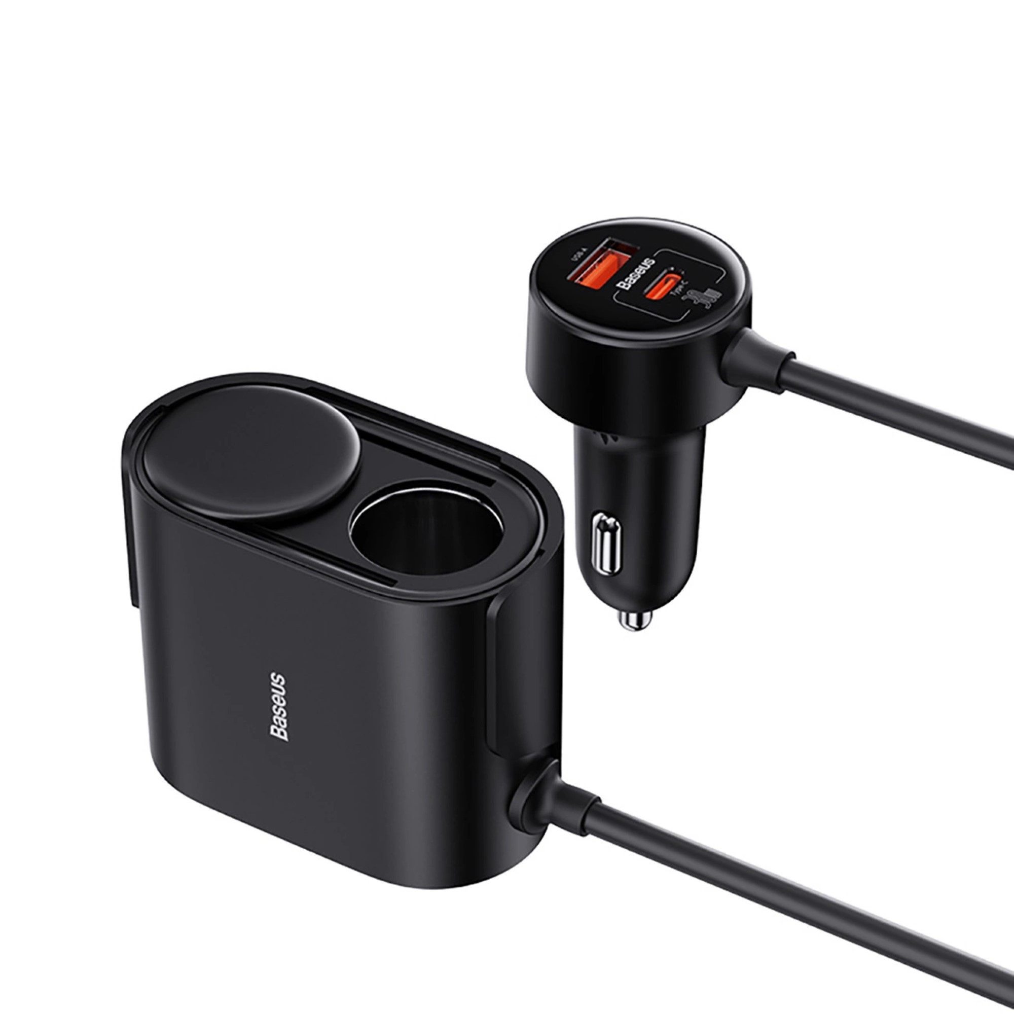 2x Zigarettenanzünder-Adapter mit USB-A USB-C 30W Ladegerät KFZ Adapter