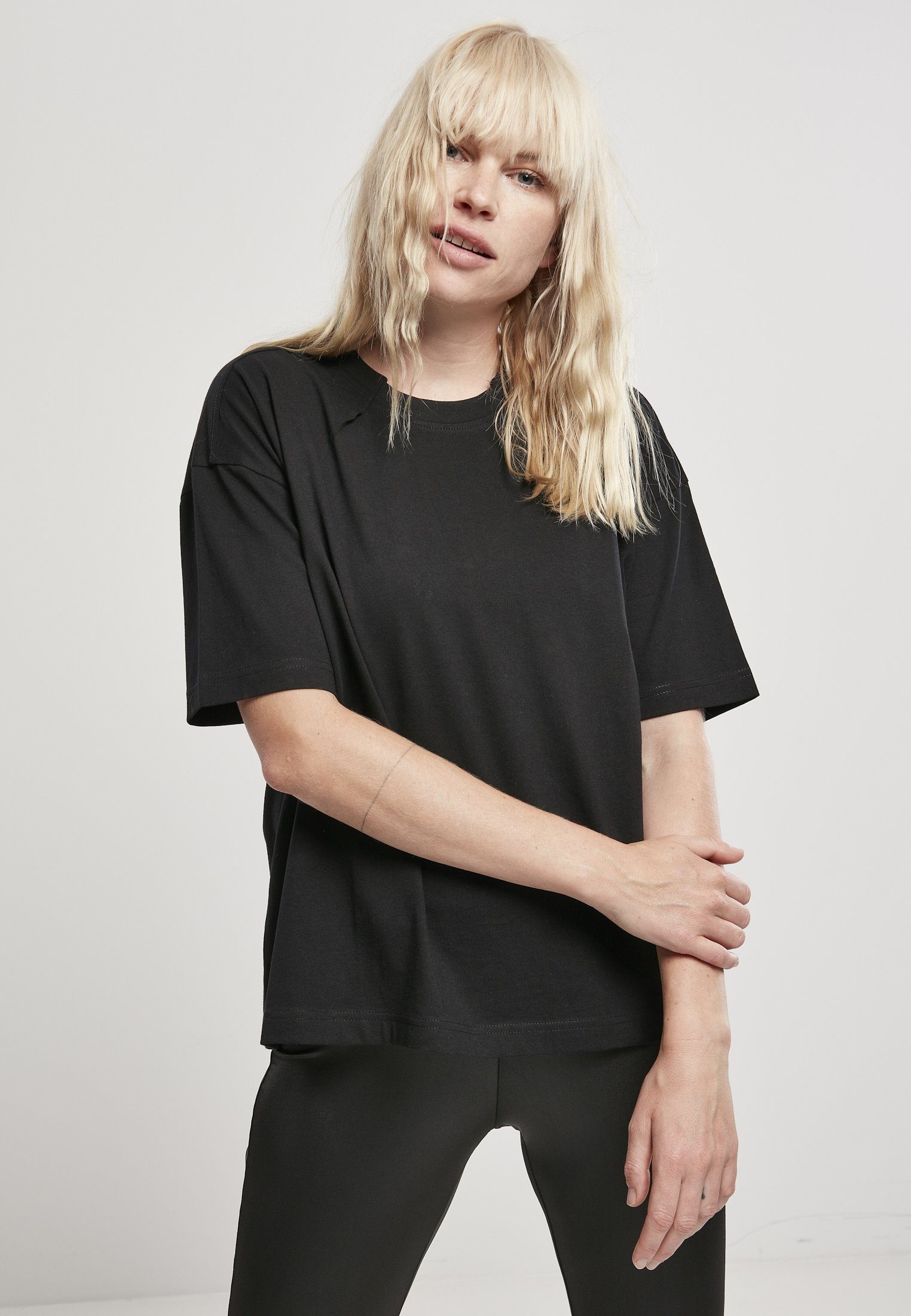 URBAN CLASSICS T-Shirt Frauen Ladies Organic Oversized Pleat Tee 2-Pack (1-tlg) | T-Shirts