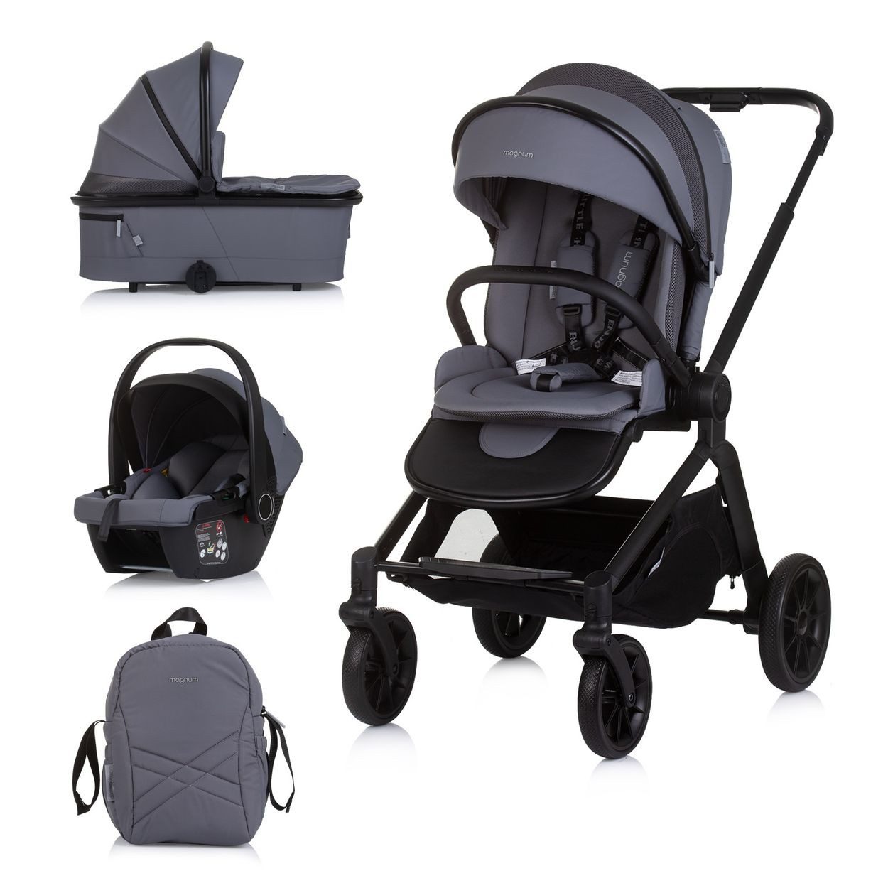 Kombi-Kinderwagen Kombikinderwagen Magnum 3 in 1