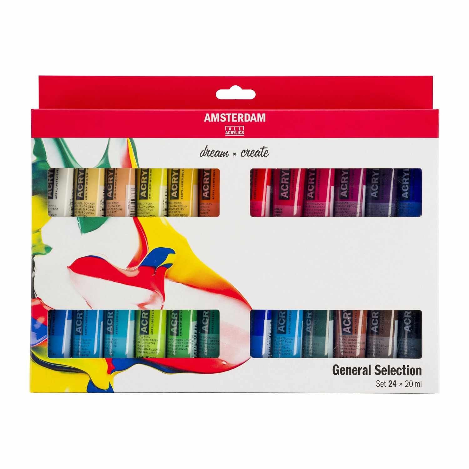 Talens Kreativset AMSTERDAM Acrylfarben-Set "Standard Series" - 24 x 20 ml, (24-tlg)