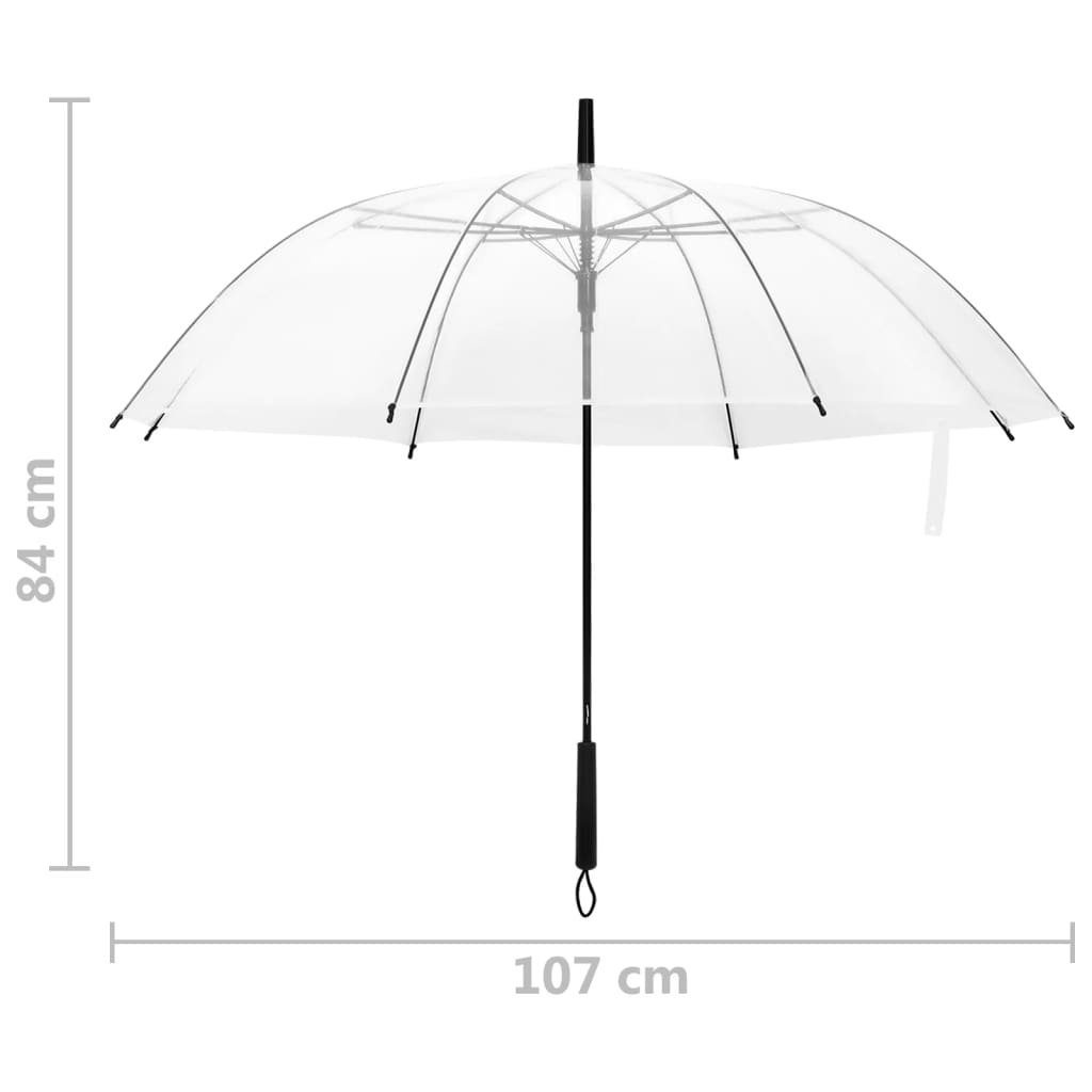 vidaXL Taschenregenschirm Regenschirm Transparent cm 107