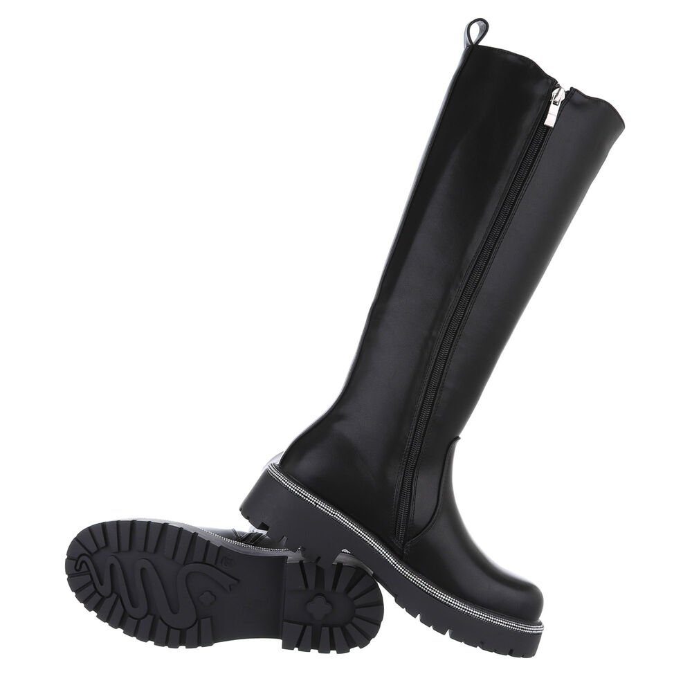 Ital-Design Damen Freizeit Plateaustiefel (84989796) Blockabsatz Plateausti günstig online kaufen