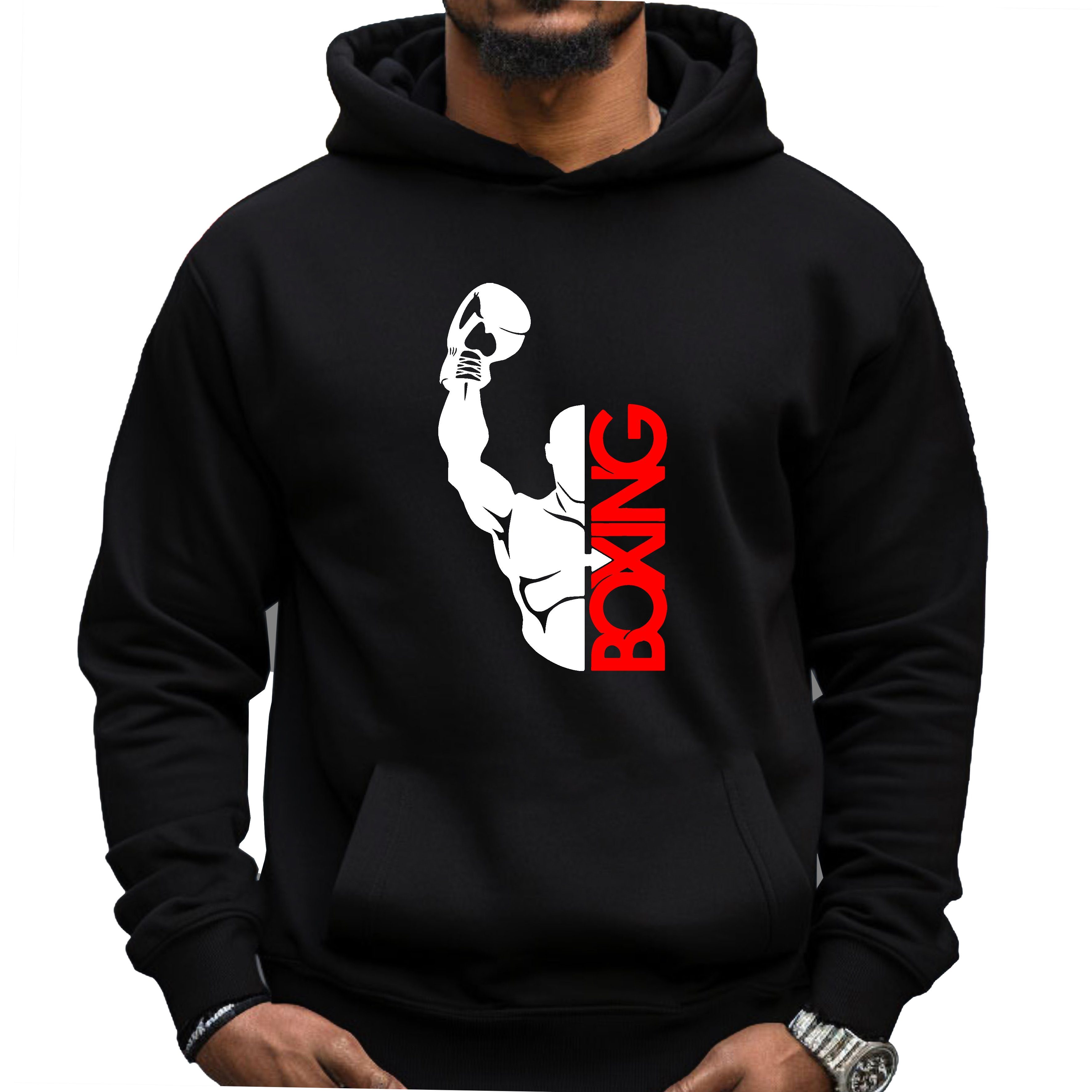 Hoodie Herren Kapuzenpullover Hoodie Sport Boxen Training Größen XS bis 6XL