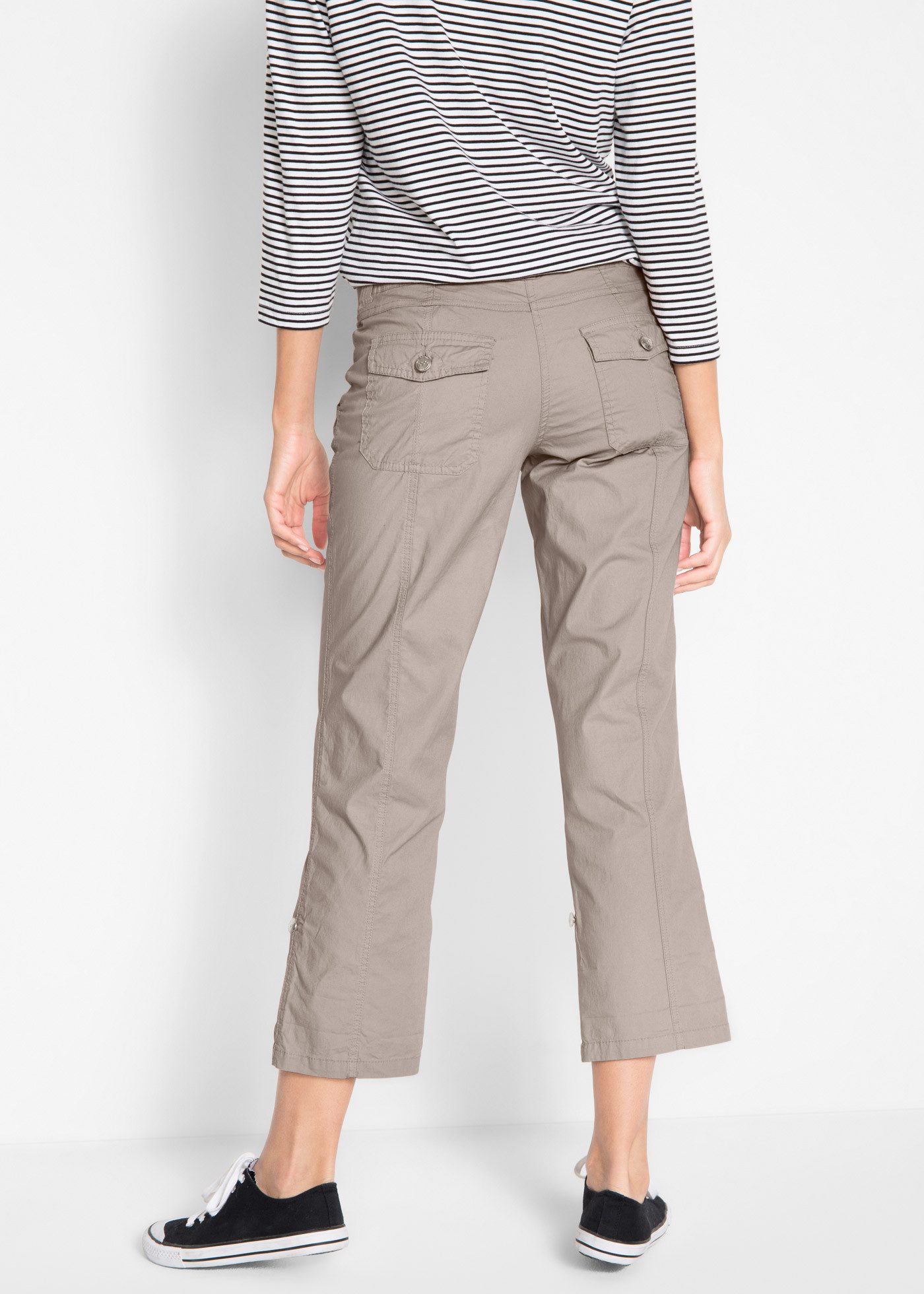 bonprix Cargohose aus Baumwoll-Stretch-Material, mit Eingrifftaschen und Gesäßtaschen