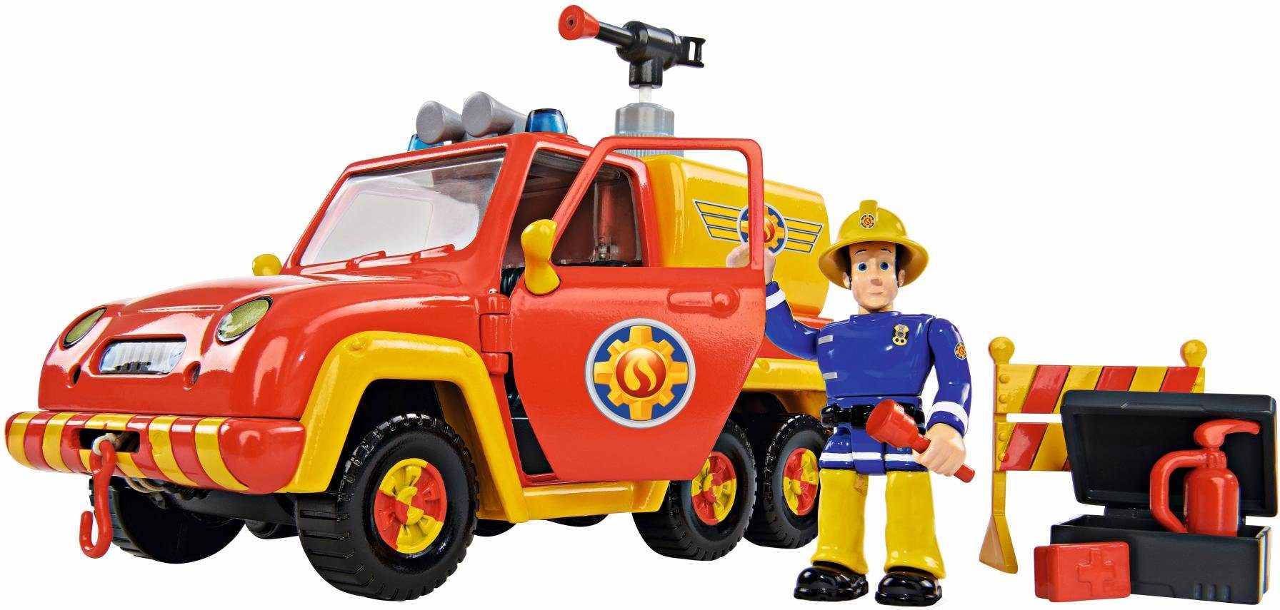 Simba Feuerwehrmann Sam Venus Feuerwehrauto Mit Penny Figur – Spielzeugauto 16 Cm Für Kinder Ab 3 Jahren