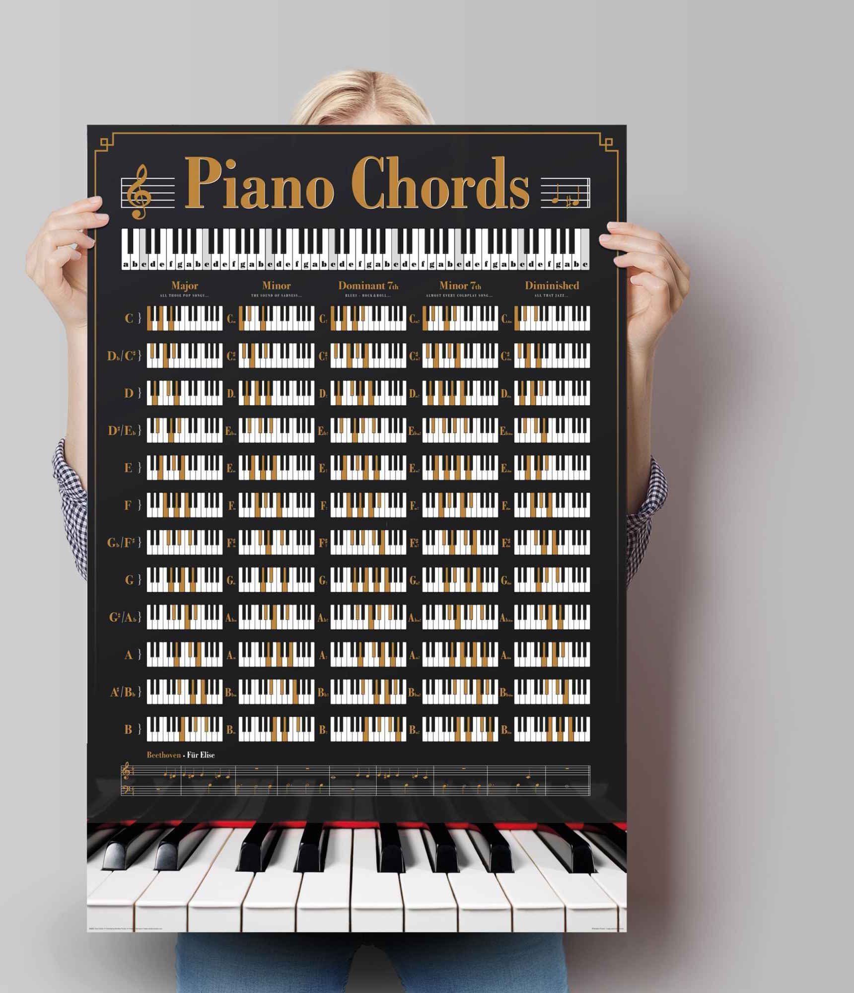 Reinders! Poster Poster Klavier Akkorde, Instrumente (1 St)