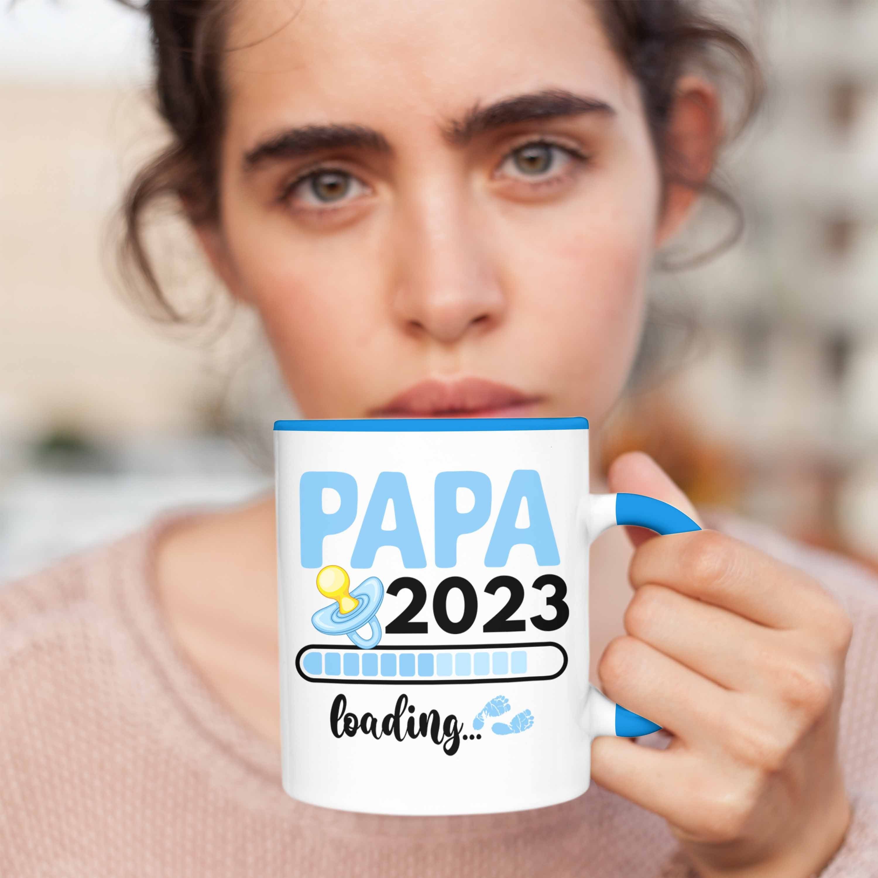 Trendation Tasse Trendation - Schwanger Blau 2023 Loading Tasse Papa