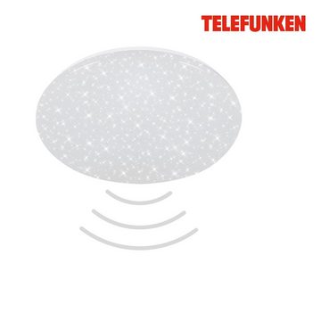 Telefunken LED Deckenleuchte 601806TF, LED fest verbaut, Neutralweiß, Deckenleuchte Sensor Sternenhimmel 24W 2200lm 4000K Ø 38cm