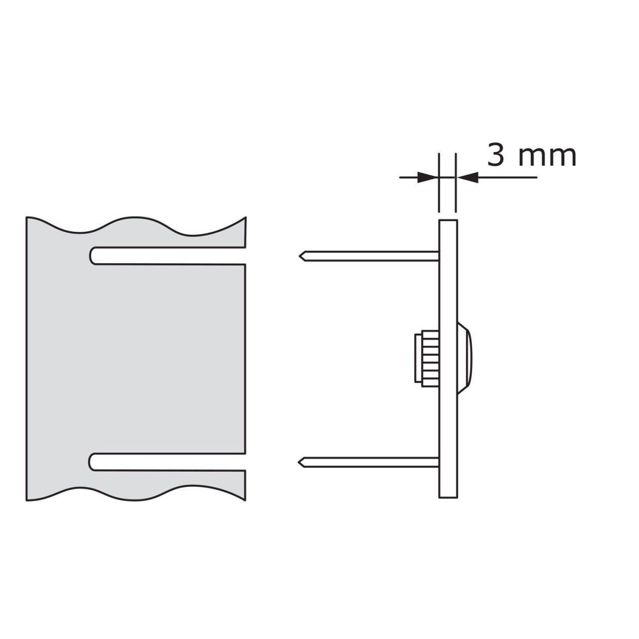 Bravios Klingeltaster Briefkasten Grau Metallic Rectangle