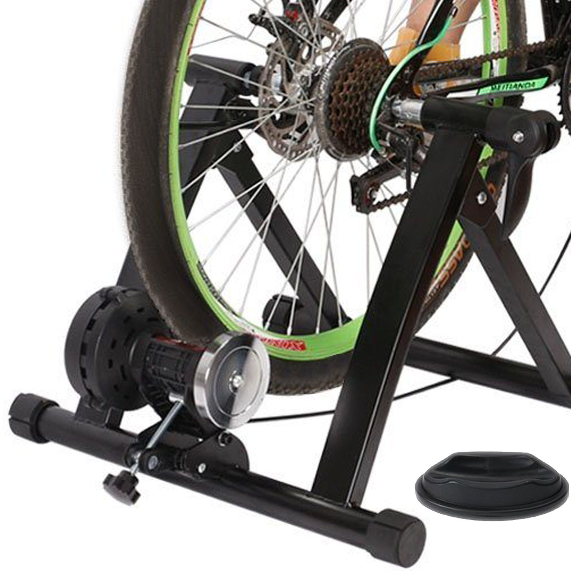 Melko Heimtrainer Heimtrainer Rollentrainer Fahrradtrainer 6 GANG Fahrrad klappbar 150 kg Spinning Indoor Trainingsgerät Fahrradrollentrainer Cycletrainer Schaltung Magnetisch 26 28 Zoll 700C Hometrainer (Stück), 6 Widerstandsstufen