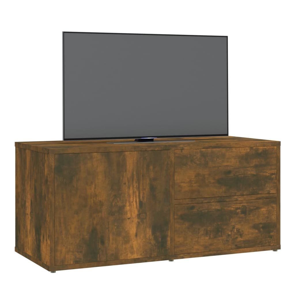 vidaXL TV-Schrank TV-Schrank Räuchereiche 80x34x36 (1-St) cm Holzwerkstoff