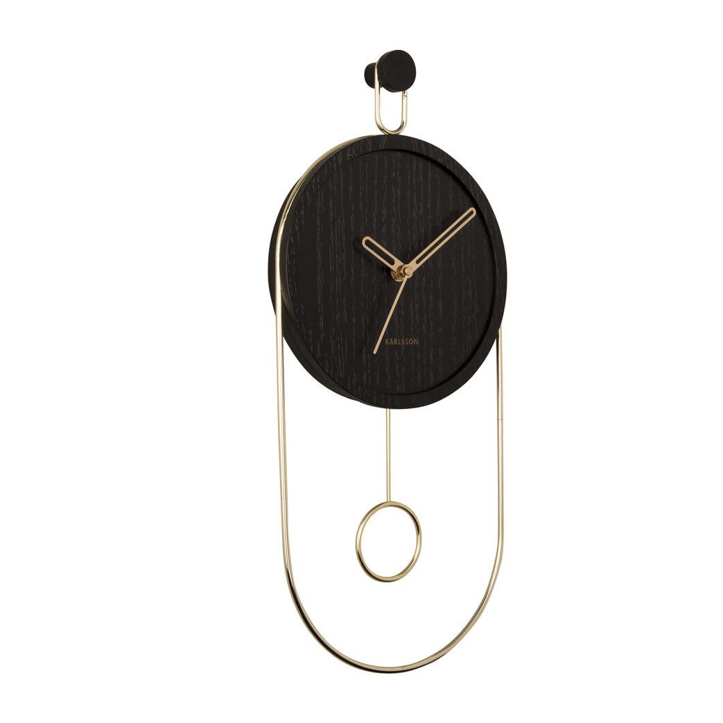 Karlsson Wanduhr Wanduhr mit goldenen Zeigern, SWING, Ø 20 cm