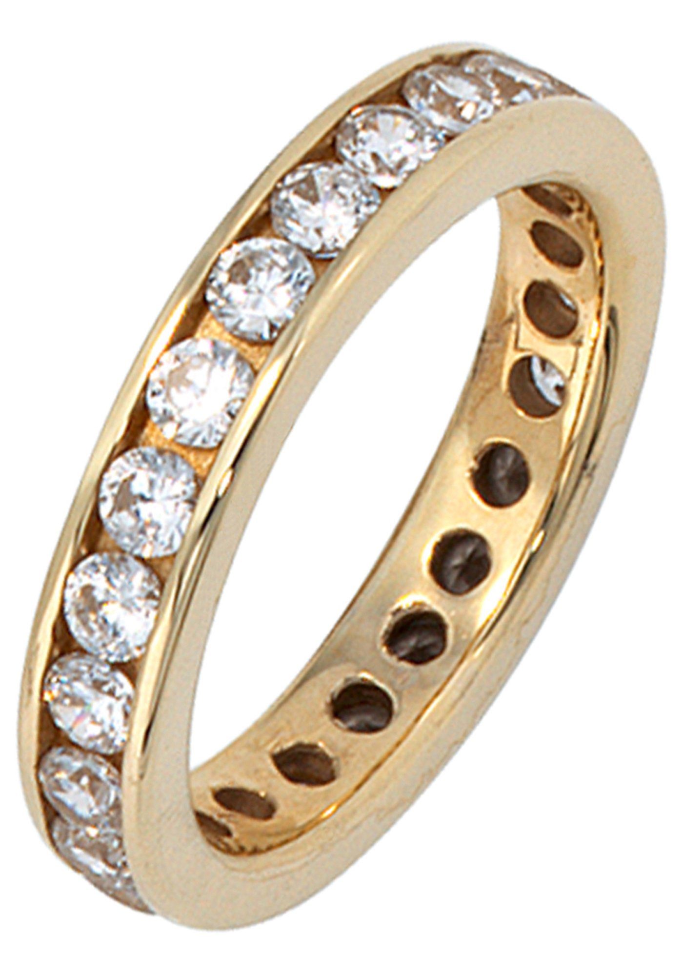 JOBO Memoirering, 333 Gold mit Zirkonia rundum