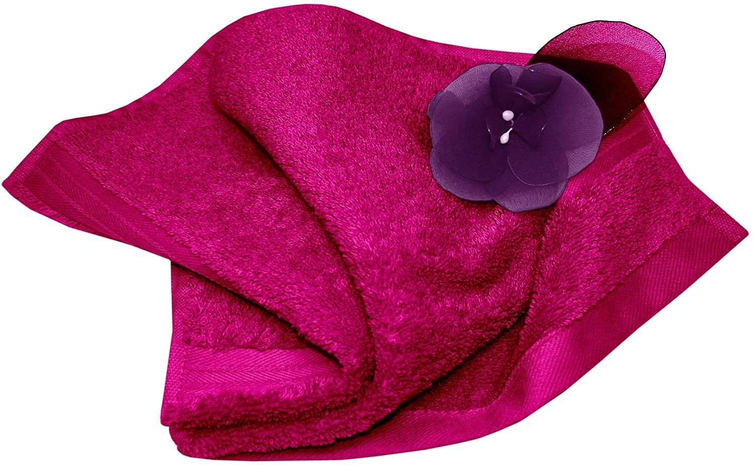pink Purpur 30x50 Frottee Gästehandtücher (4-St), Damen Linz, Lashuma cm Gästetücher