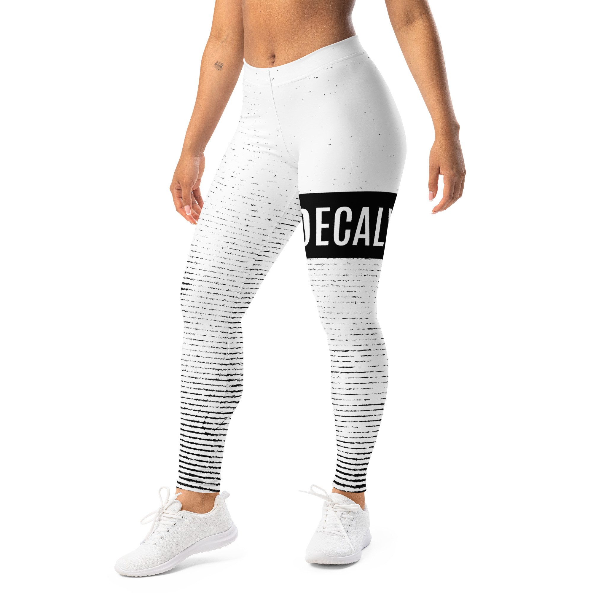 DECALVIBES Funktionsleggings Damen Leggings Basic Urban Side Dirty Fabric Blickdicht, 4-Wege-Stretch, elastischer Bund, weiches Material