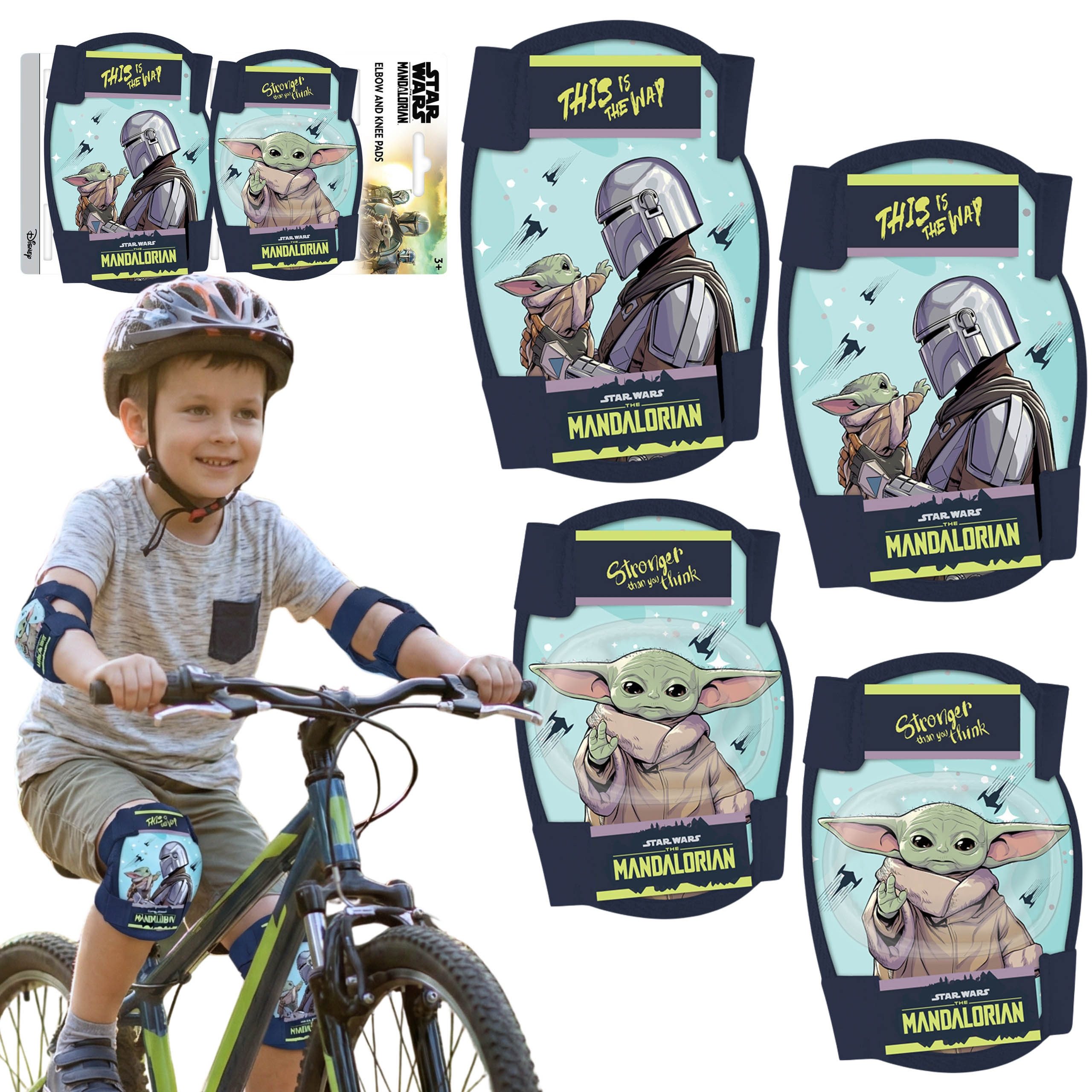 Star Wars Protektoren-Set STAR WARS Mandalorian Knie- und Ellbogenschützer für Kinder Roller
