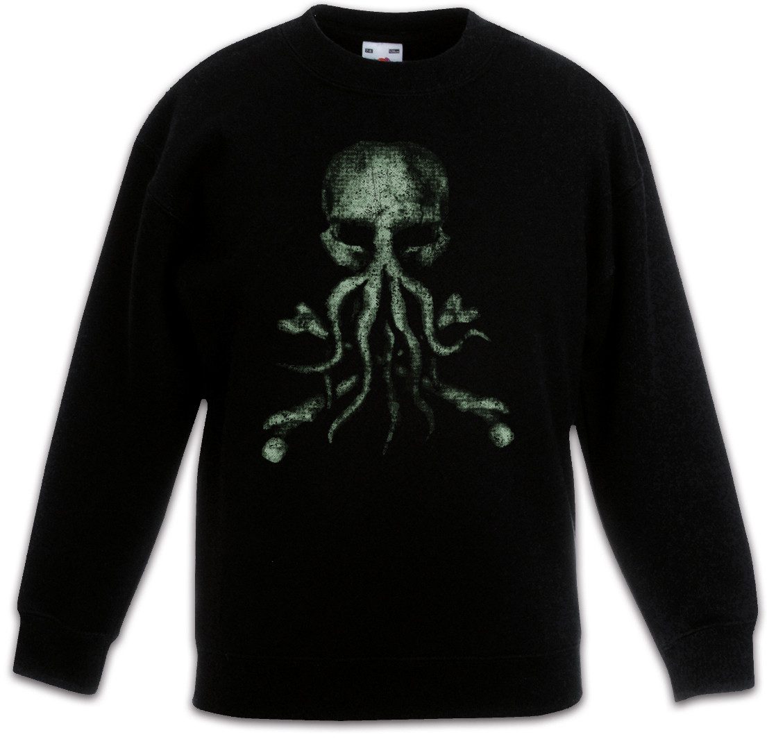 Sweatshirt Cthulhu Bones Kinderpullover Call of Sign Dunwich Horror Arkham Logo