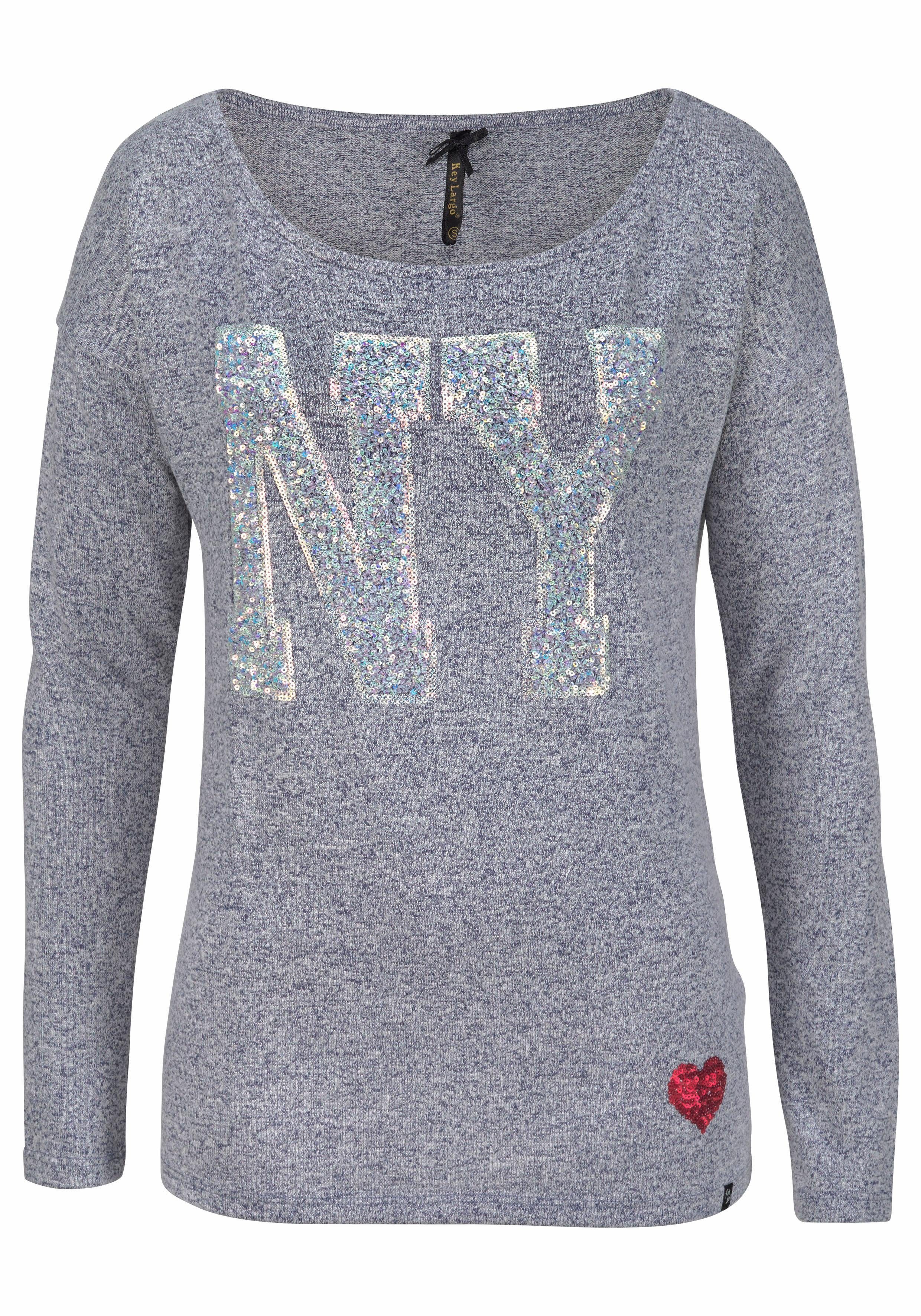 Пуловер с круглым вырезом »New York«