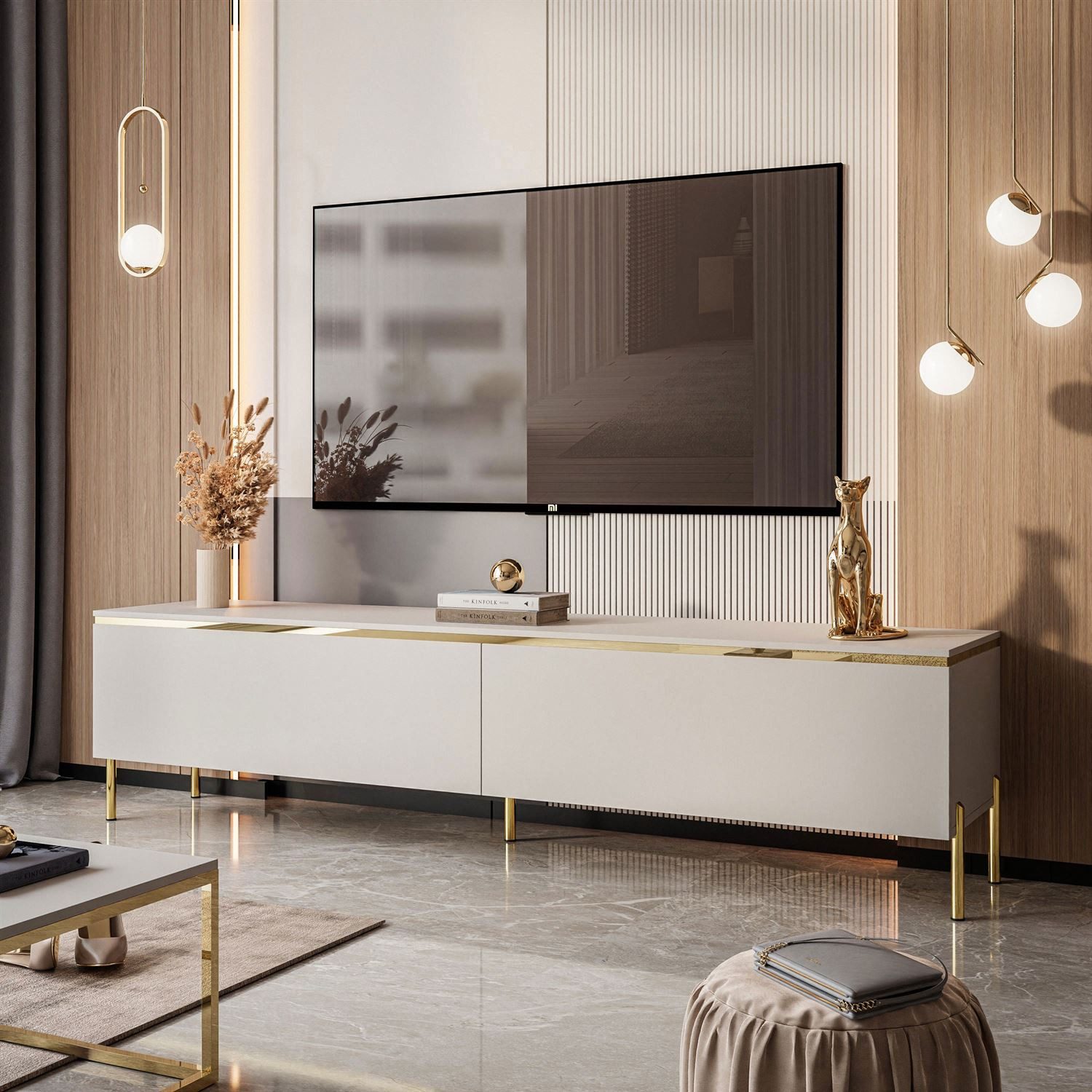 Lookway Lowboard AURORA Kaschmir Hängende TV-Schrank oder auf Beinen 180 cm günstig online kaufen