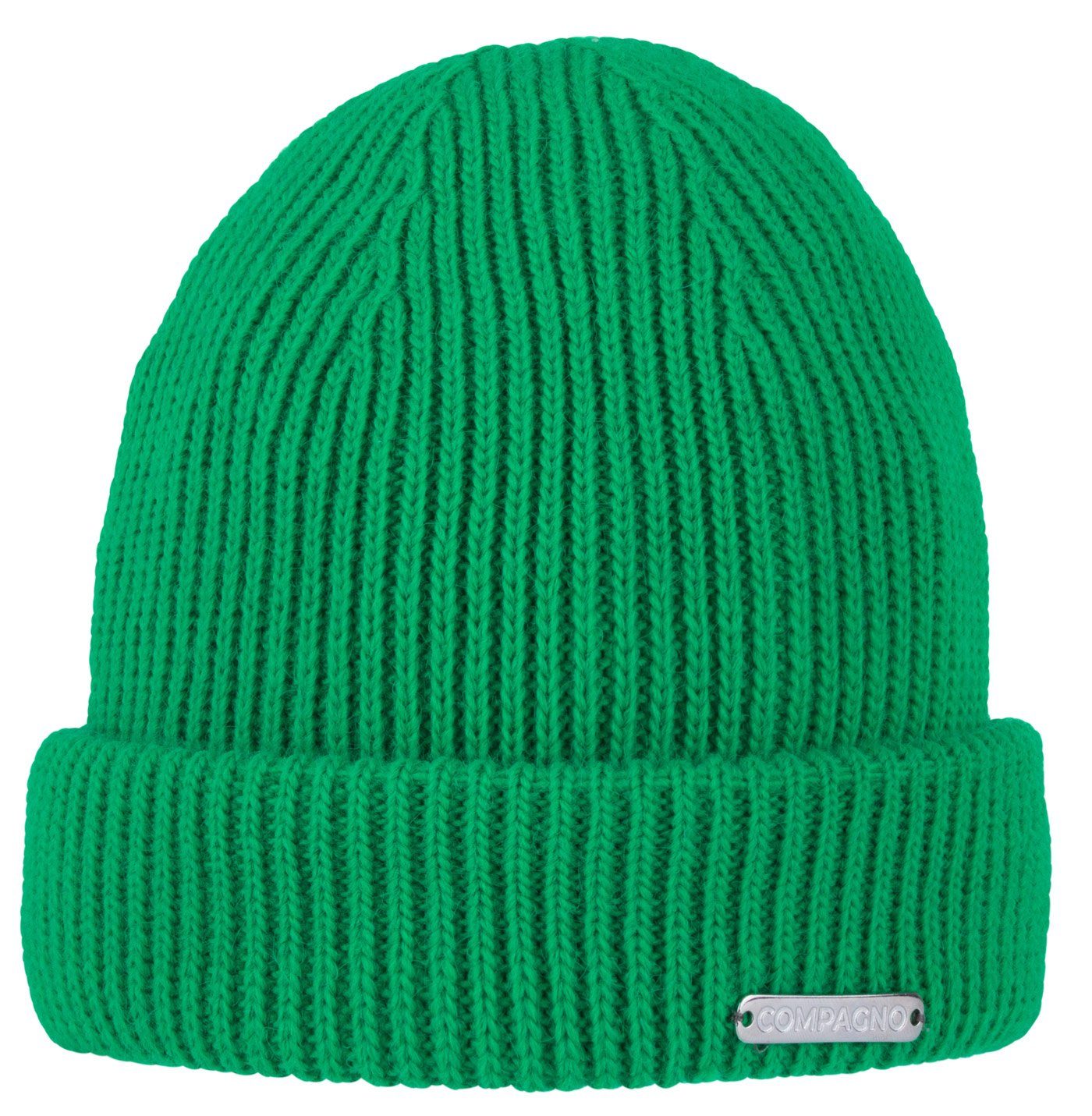 Jungen (1-St) Strickmütze compagno 2-10 Jahre Beanie Kindermütze grün Strickmütze Wintermütze Mädchen